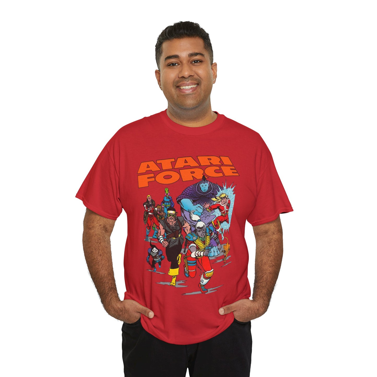Atari Force T-Shirt - Marshall Rogers & John Byrne Art - Martin Champion, Christopher "Tempest" Champion, "Dart" Bia O'Rourke-Singh, Hukka, Morphea, Babe, Pakrat, Blackjak, Taz - DC Comics