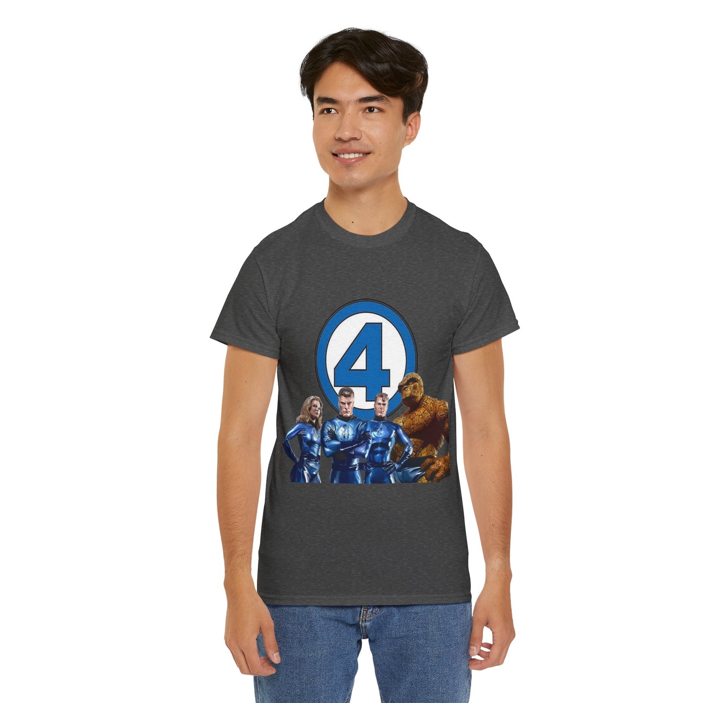 Fantastic Four T-Shirt - Alex Ross Art - 2025 MCU Movie - Iconic Marvel Comics Characters - Human Torch, Invisible Woman, The Thing, Reed Richards