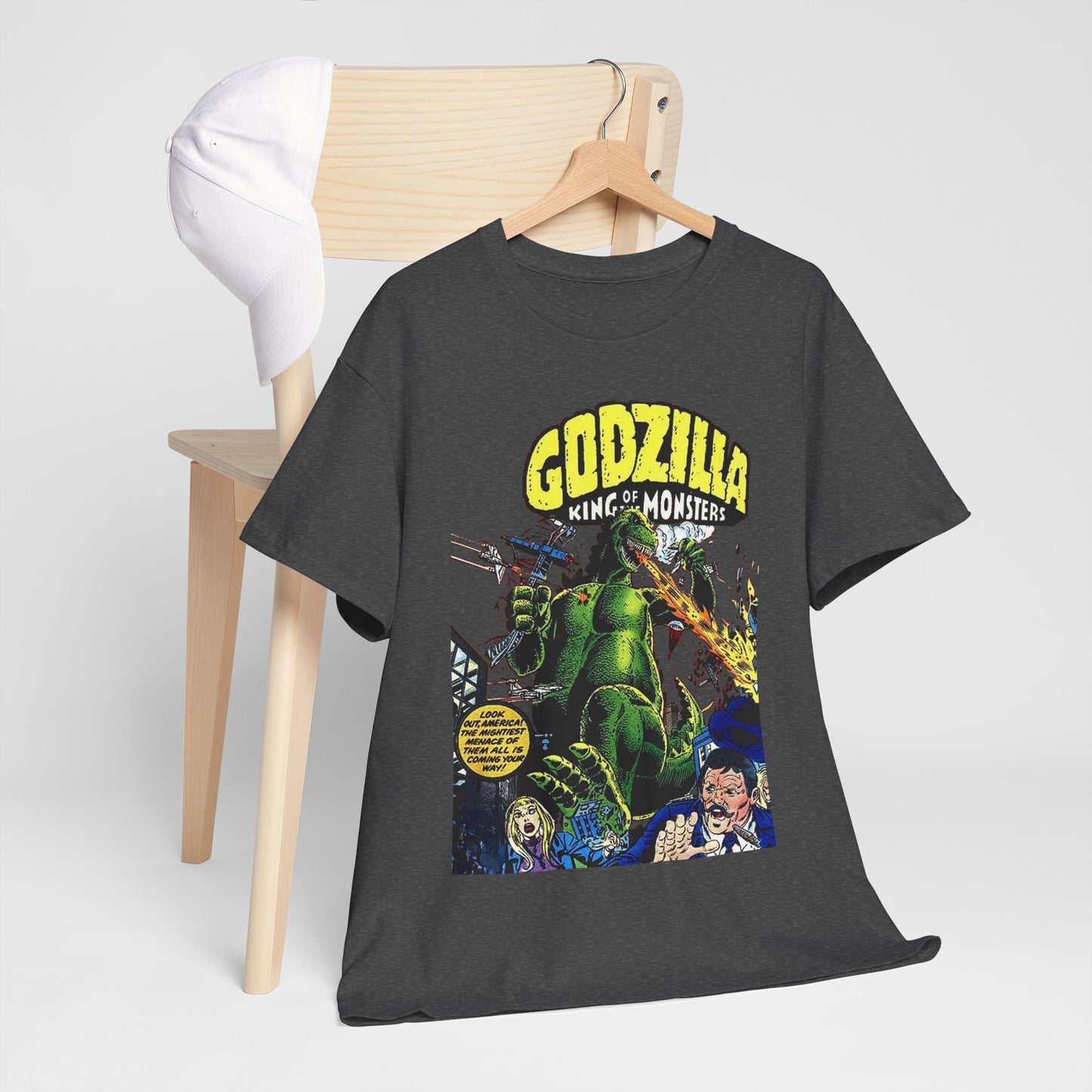 Godzilla T-Shirt - King of the Monsters - 1970s Comic Series - Marvel Comics - Bronze Age Monster Comic