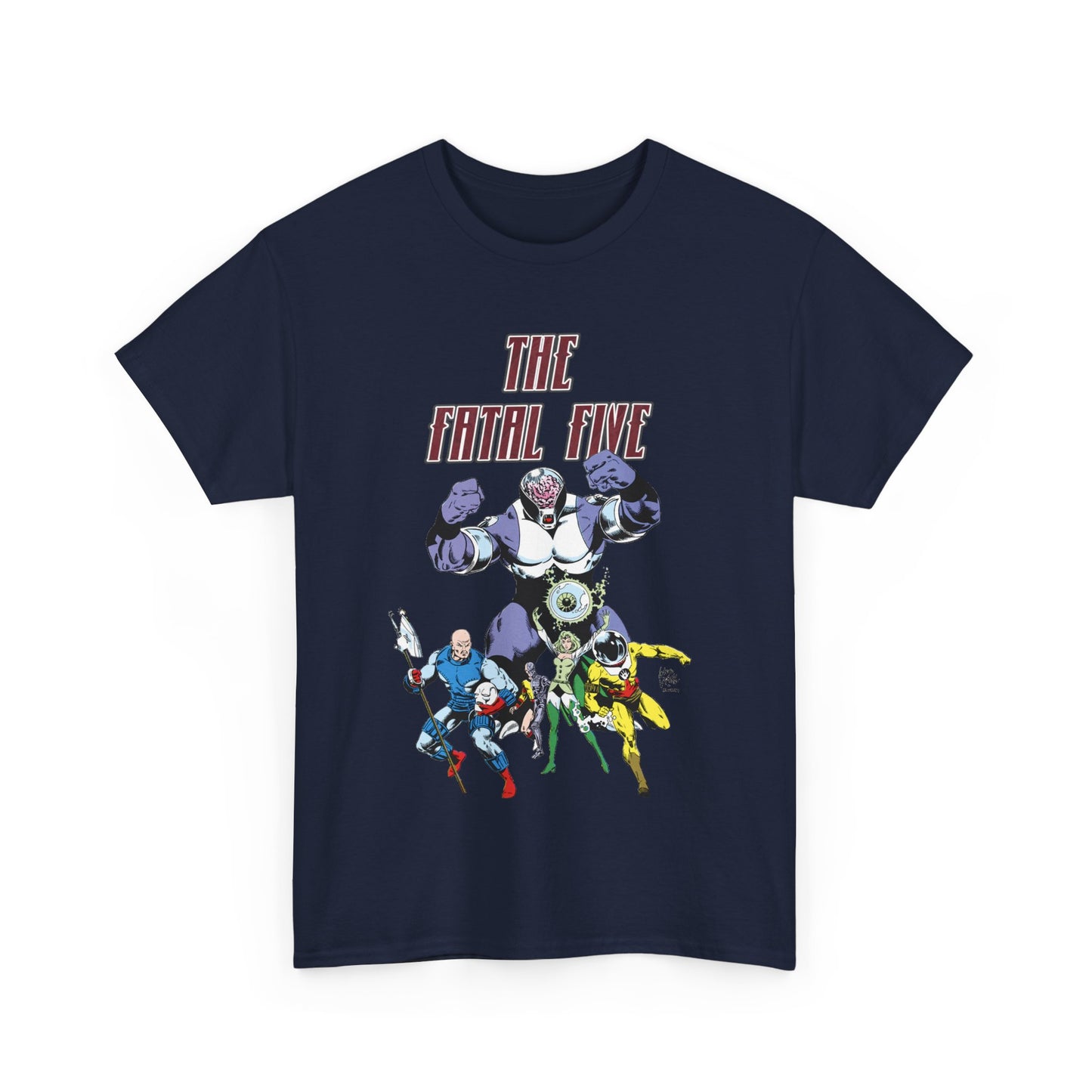 Fatal Five T-Shirt - Legion of Super-Heroes Villains - DC Comics LOSH - Validus, Emerald Empress