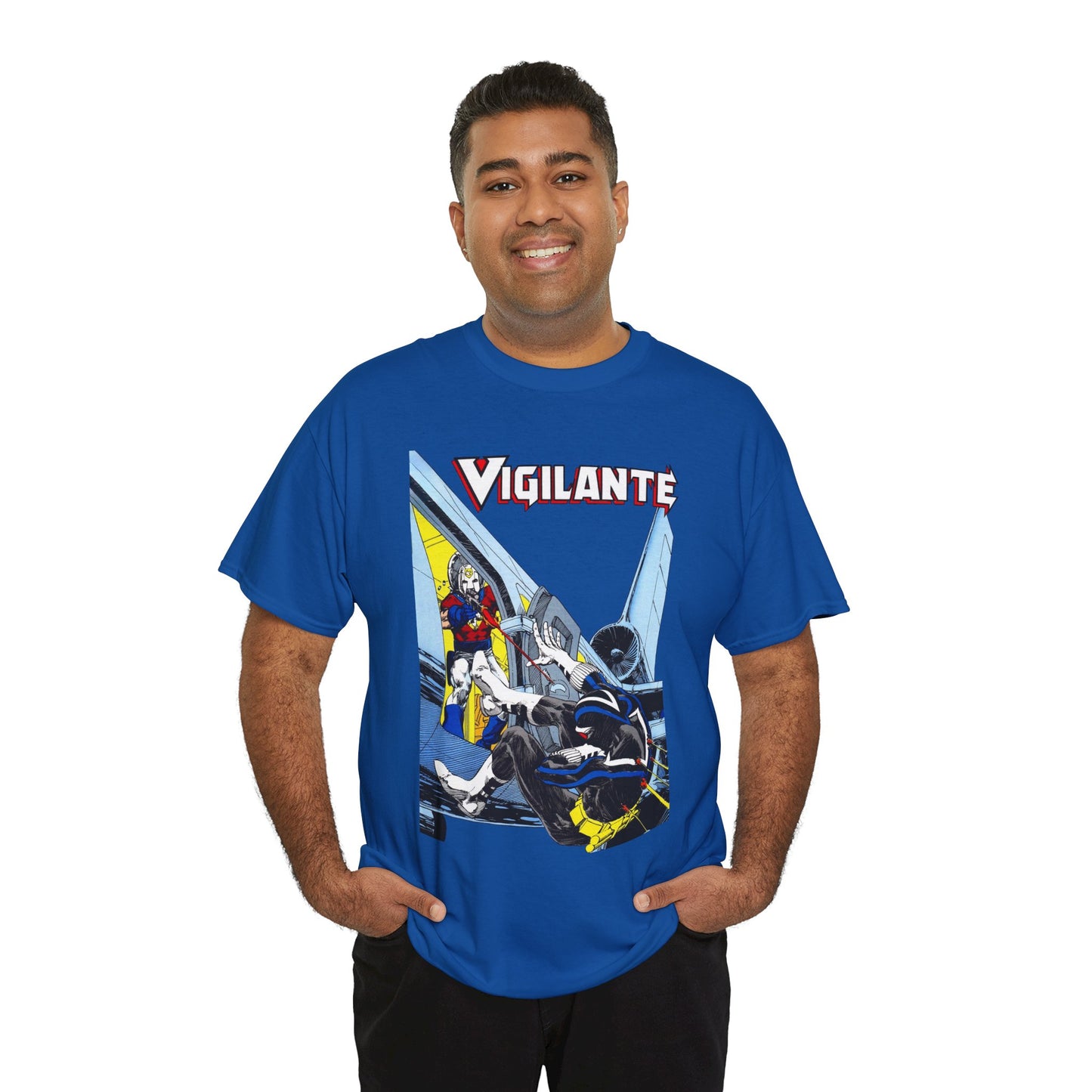 Vigilante Vs Peacemaker T-Shirt - Mike Grell Art - Adrian Chase - DC Comics