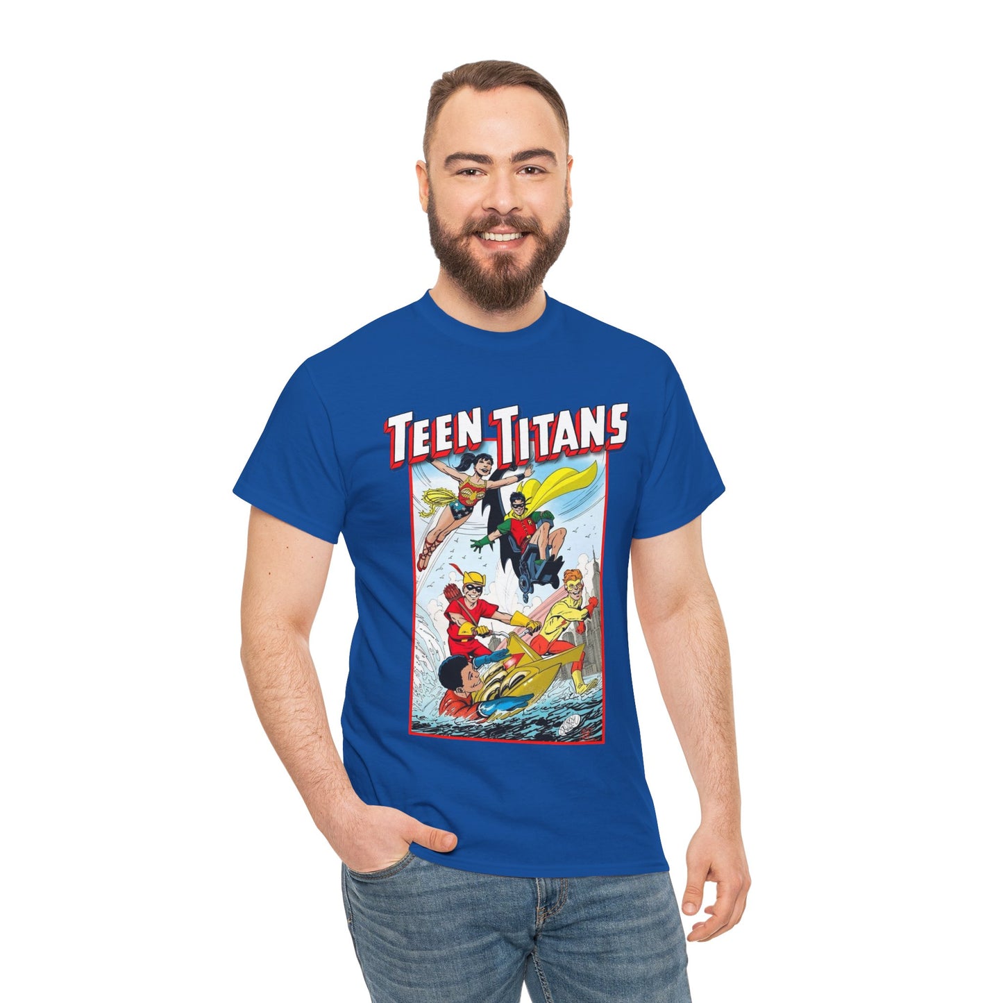 Teen Titans T-Shirt - John Byrne Art - Robin, Wonder Girl, Kid Flash, Speedy, Aqualad - DC Comics