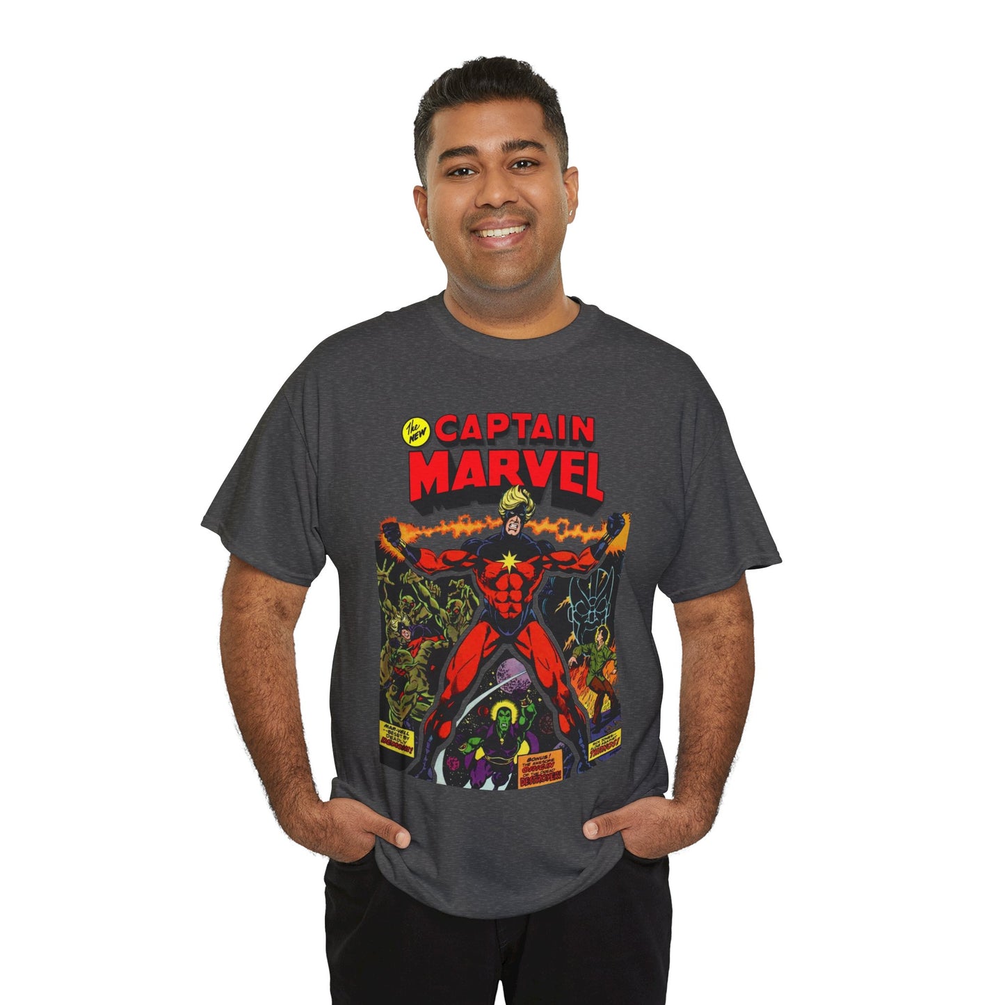 Captain Marvel T-Shirt - Jim Starlin Art - Thanos - Drax the Destroyer - Issue #32 Cover Art