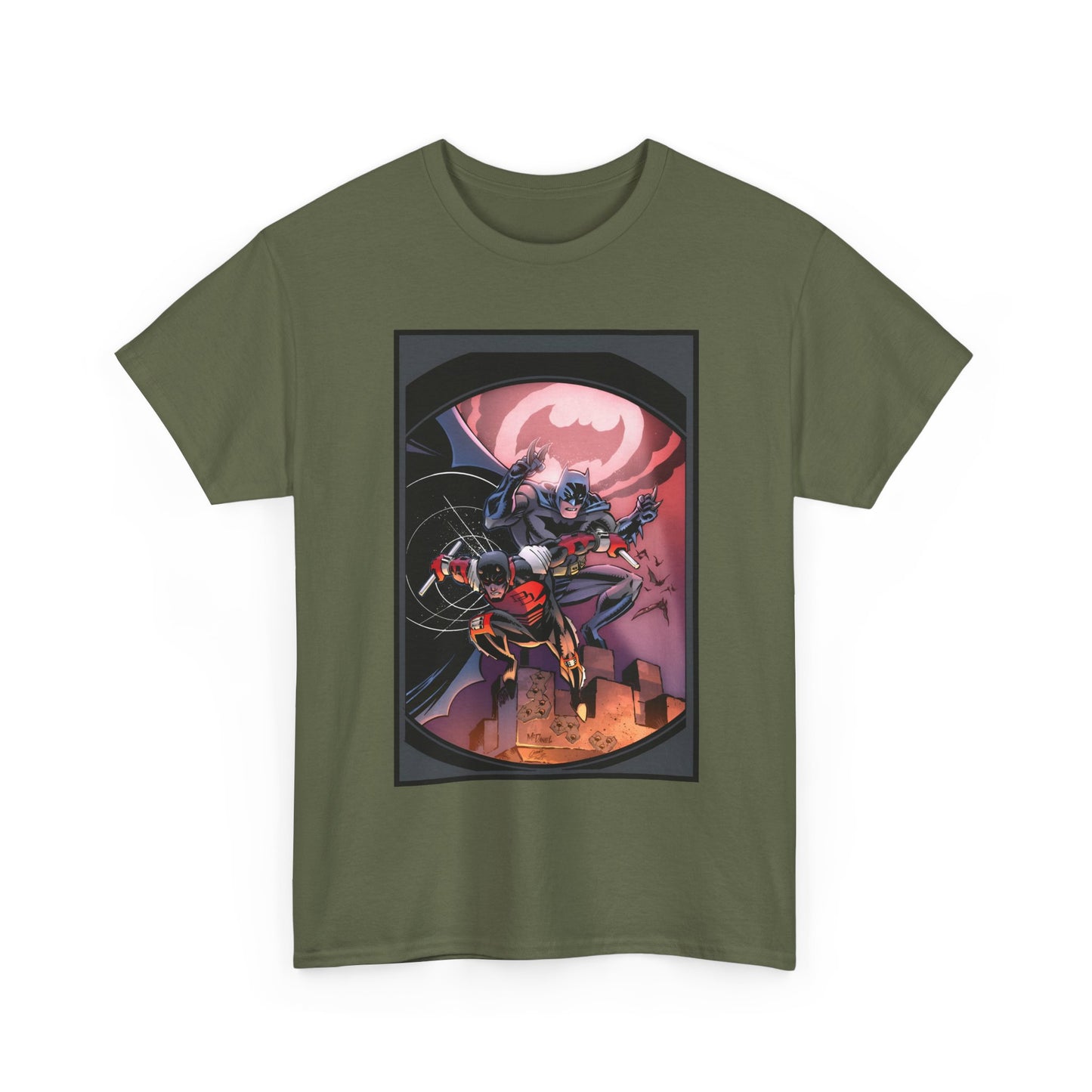 Batman & Daredevil T-Shirt - Scott McDaniel Art - DC Comics & Marvel Comics