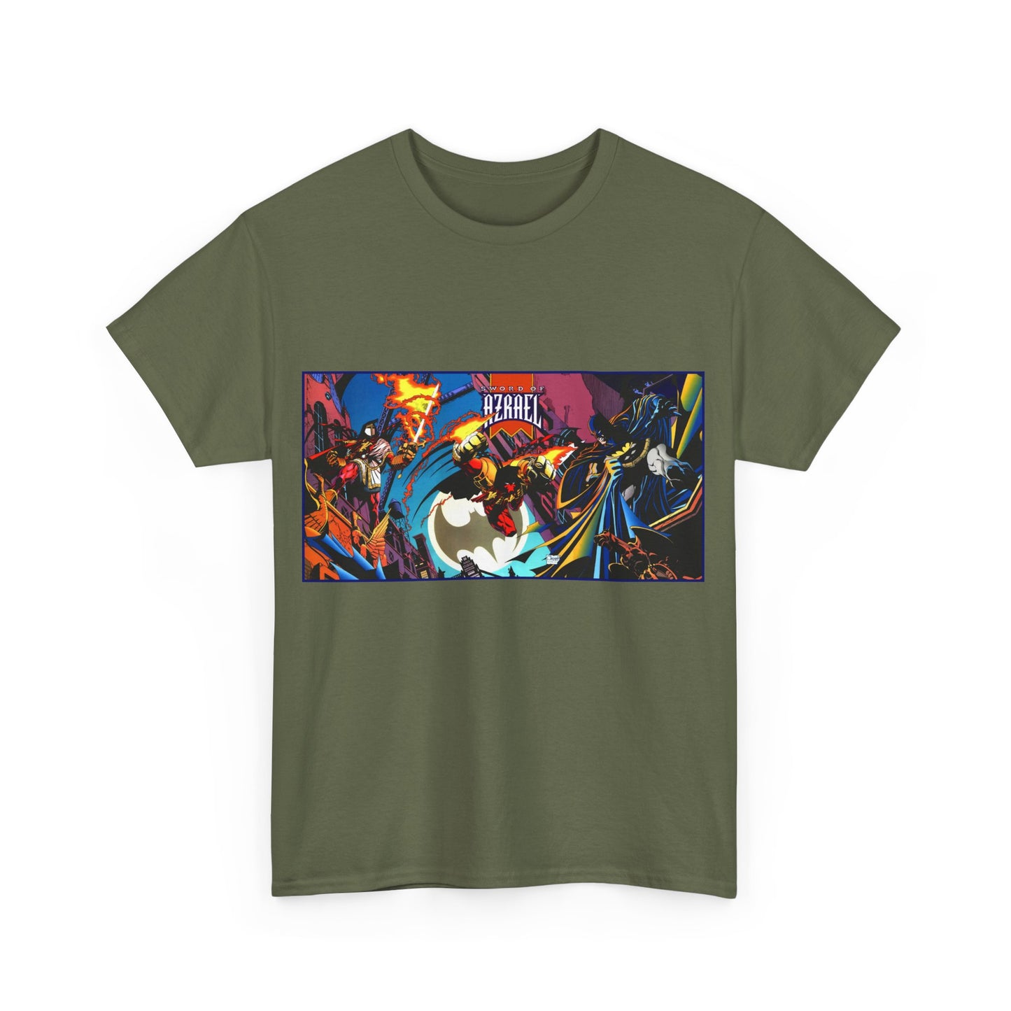 Batman Sword of Azrael T-Shirt - Joe Quesada Wraparound Cover - Jean-Paul Valley - Order of St. Dumas - Knightfall Prelude - DC Comics