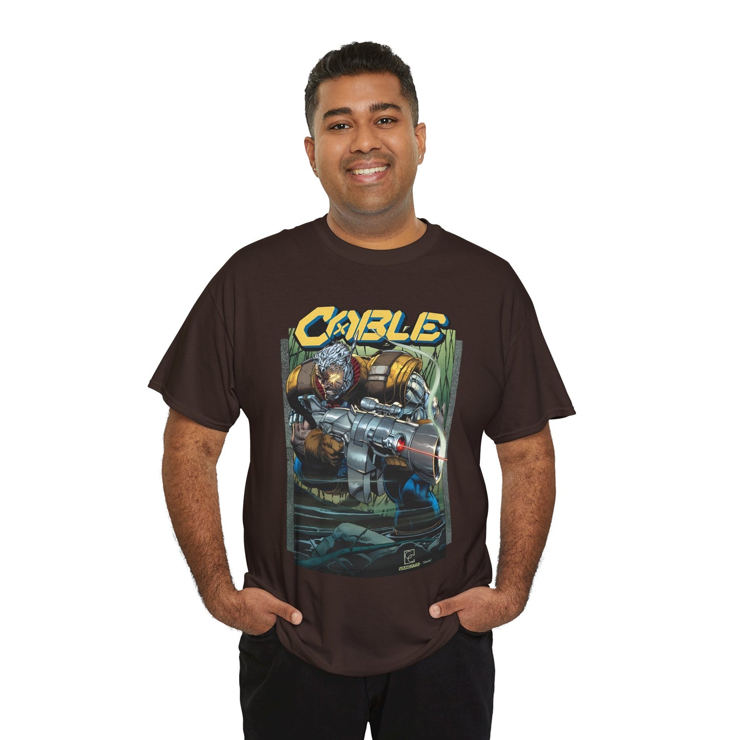 Cable T-Shirt - Greg Capullo Art - X-Force Leader, Mutant Fighter - Nathan Summers - Marvel Comics