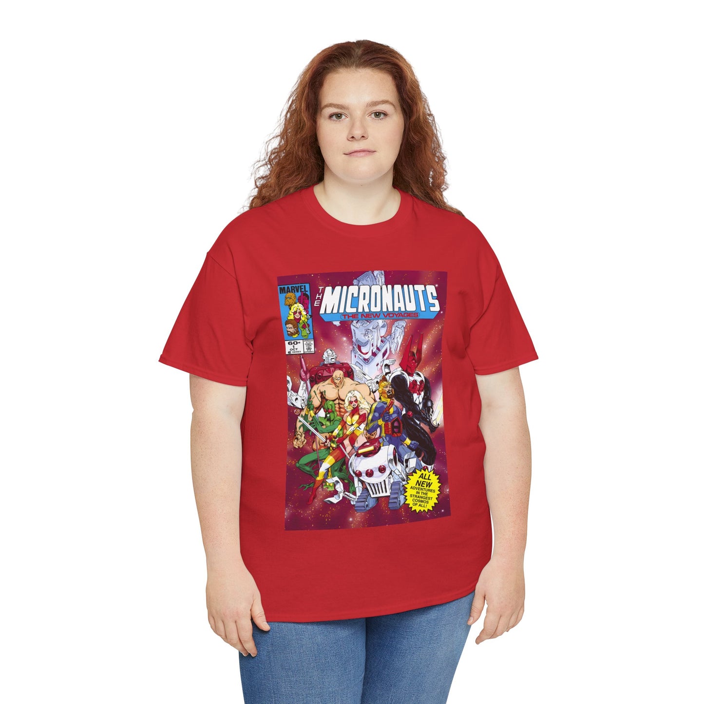 Micronauts: The New Voyages T-Shirt - Commander Arcturus Rann, Biotron, Marionette, Bug - Marvel Comics Series