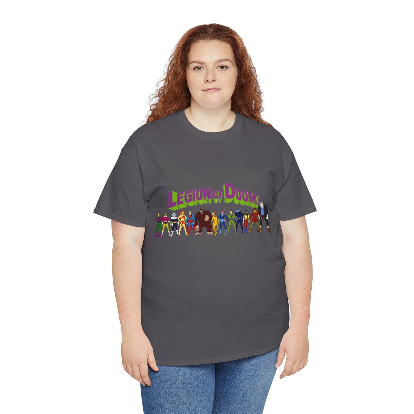 Legion of Doom T-Shirt - Super Friends Villains - Lex Luthor, Giganta, Scarecrow, Grodd, Brainiac, Riddler, Sinestro, Cheetah - Hanna-Barbera Cartoon - Challenge of the Super Friends