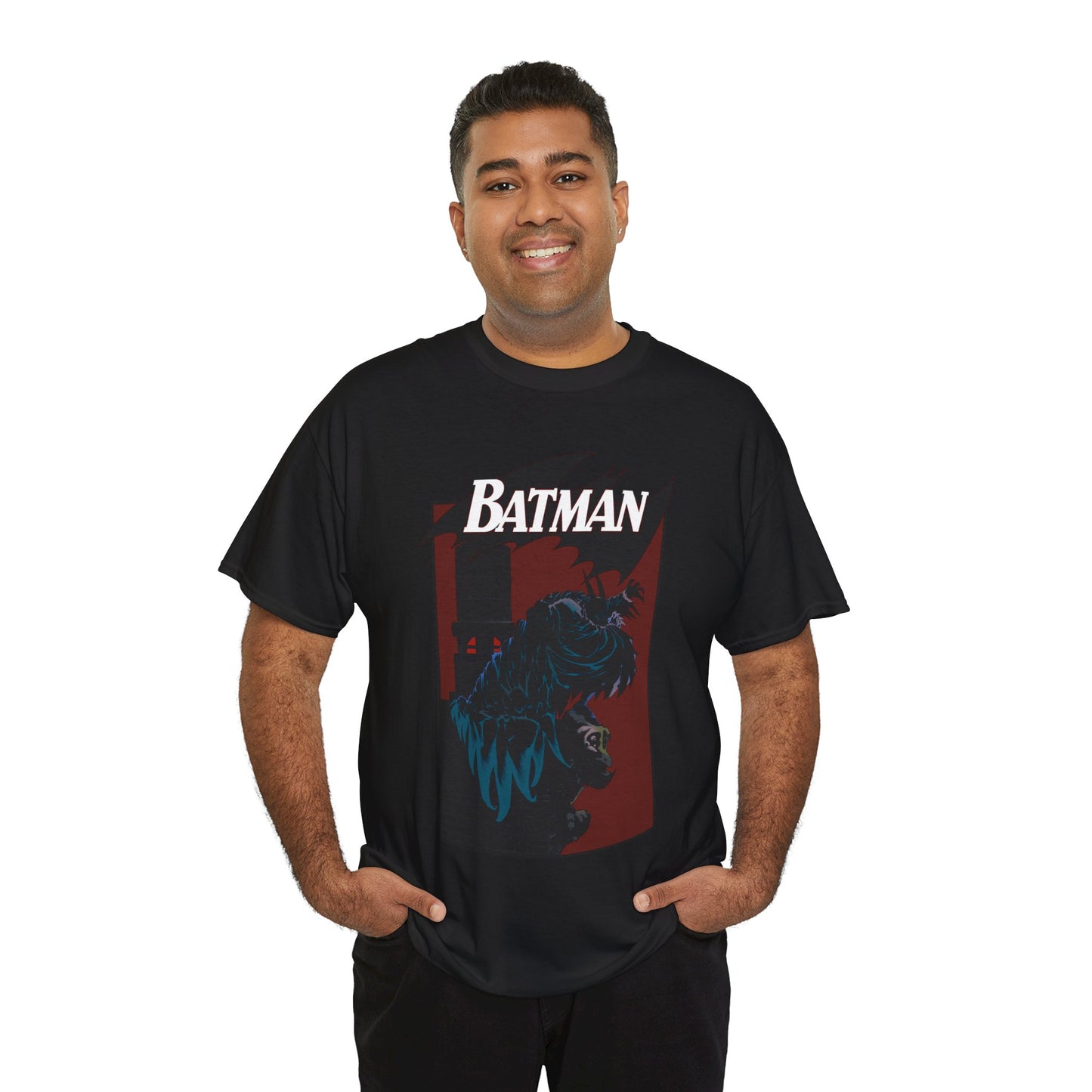 Batman T-Shirt - Kelley Jones Art - 1990s Dark Knight Detective Artwork - Perched on a Gargoyle - DC Comics
