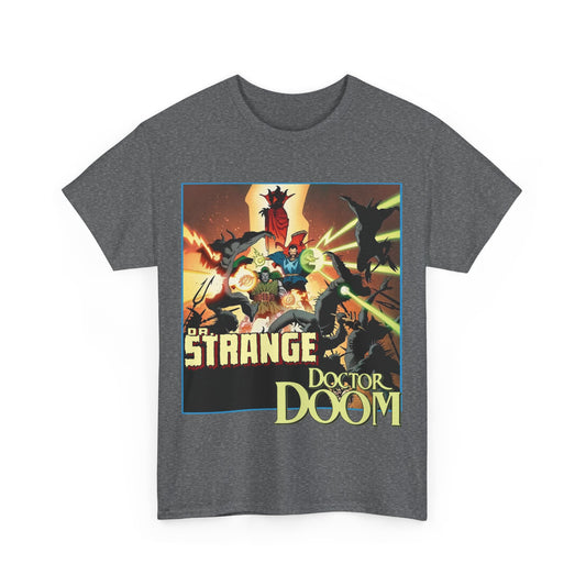 Dr Strange & Doctor Doom T-Shirt - Mike Mignola Art - Triumph & Torment - 1980s Graphic Novel Fighting Mephisto - Marvel Comics