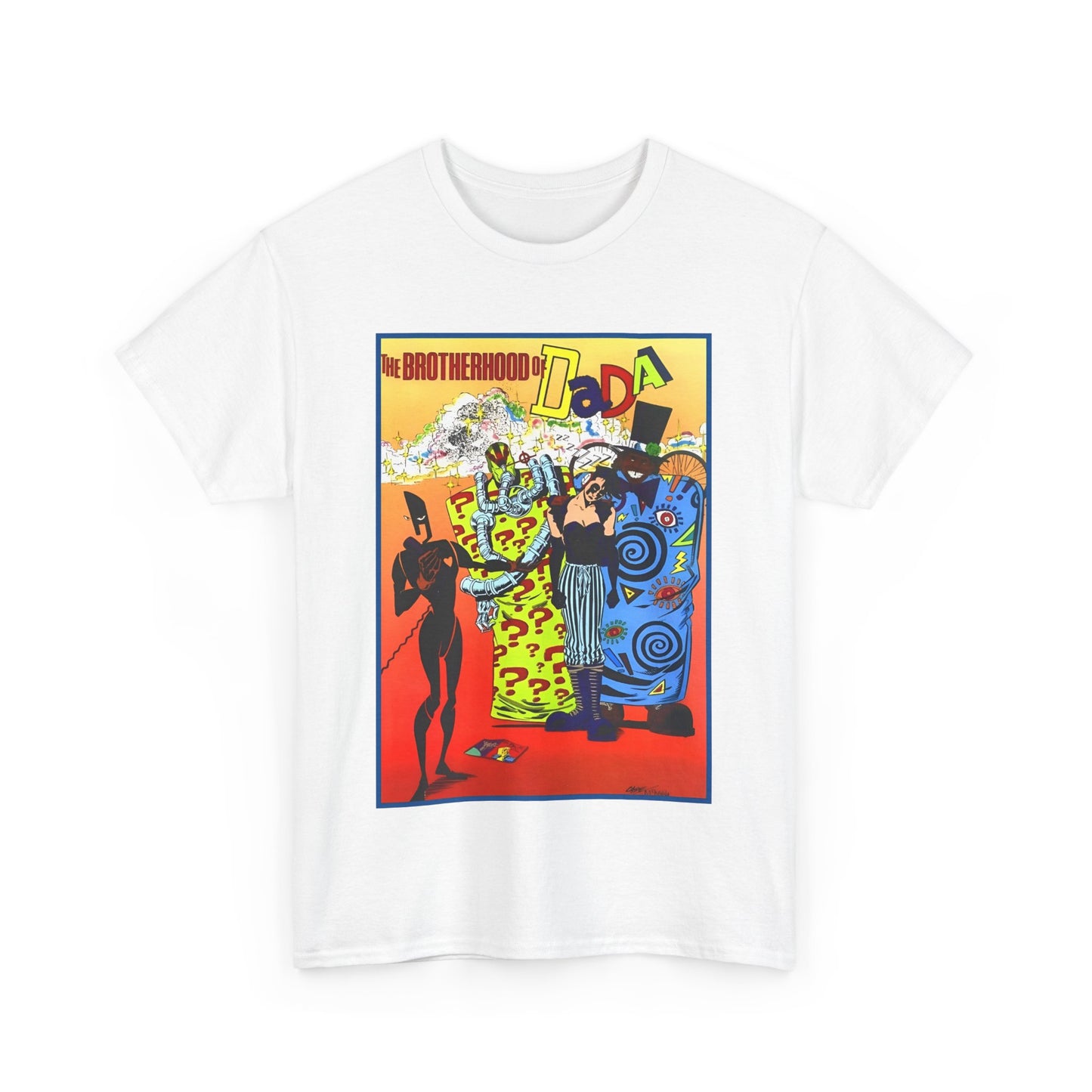 Brotherhood of Dada T-Shirt - Doom Patrol Foes - Mr Nobody, Quiz, Frenzy - DC Comics, Vertigo Comics - Grant Morrison Stories