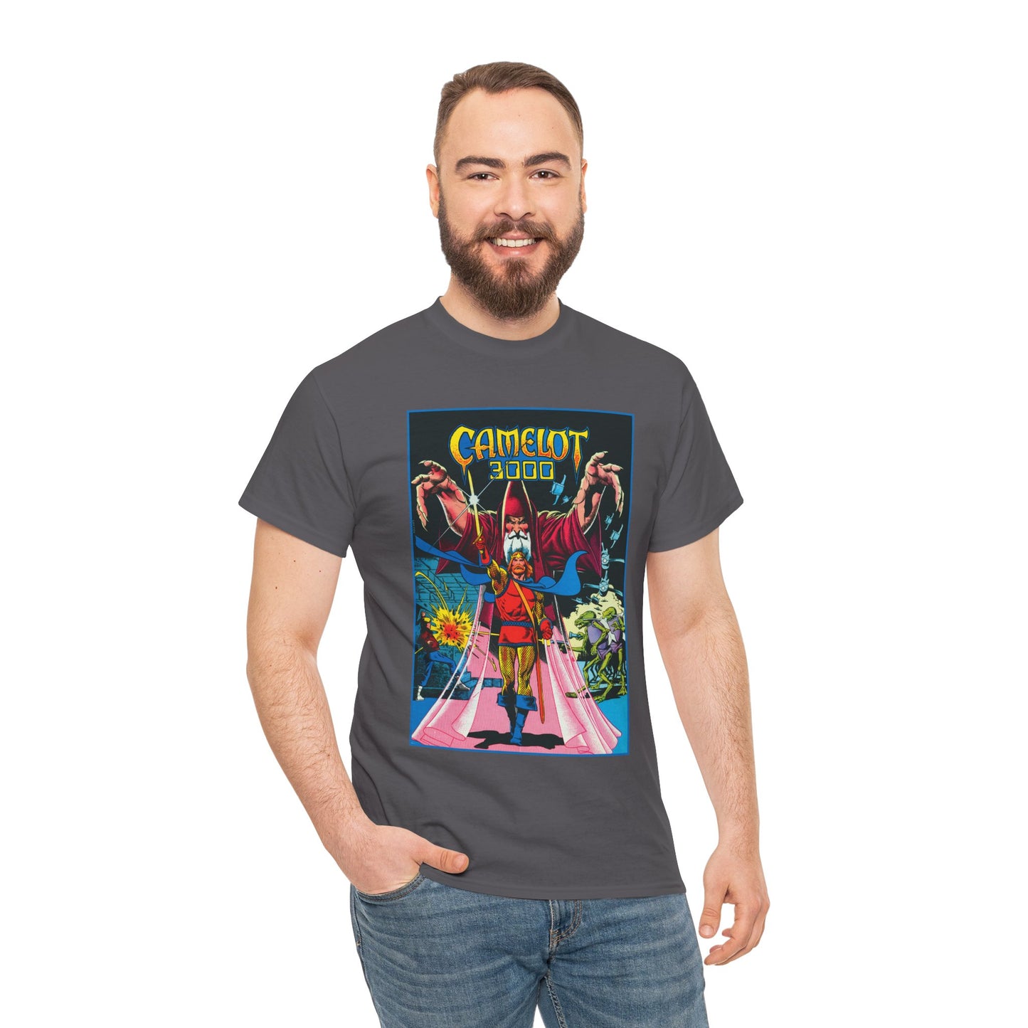 Camelot 3000 T-Shirt - Brian Bolland Art - DC Comics - King Charles, Merlyn - 1980s Sci-Fi Mini-Series