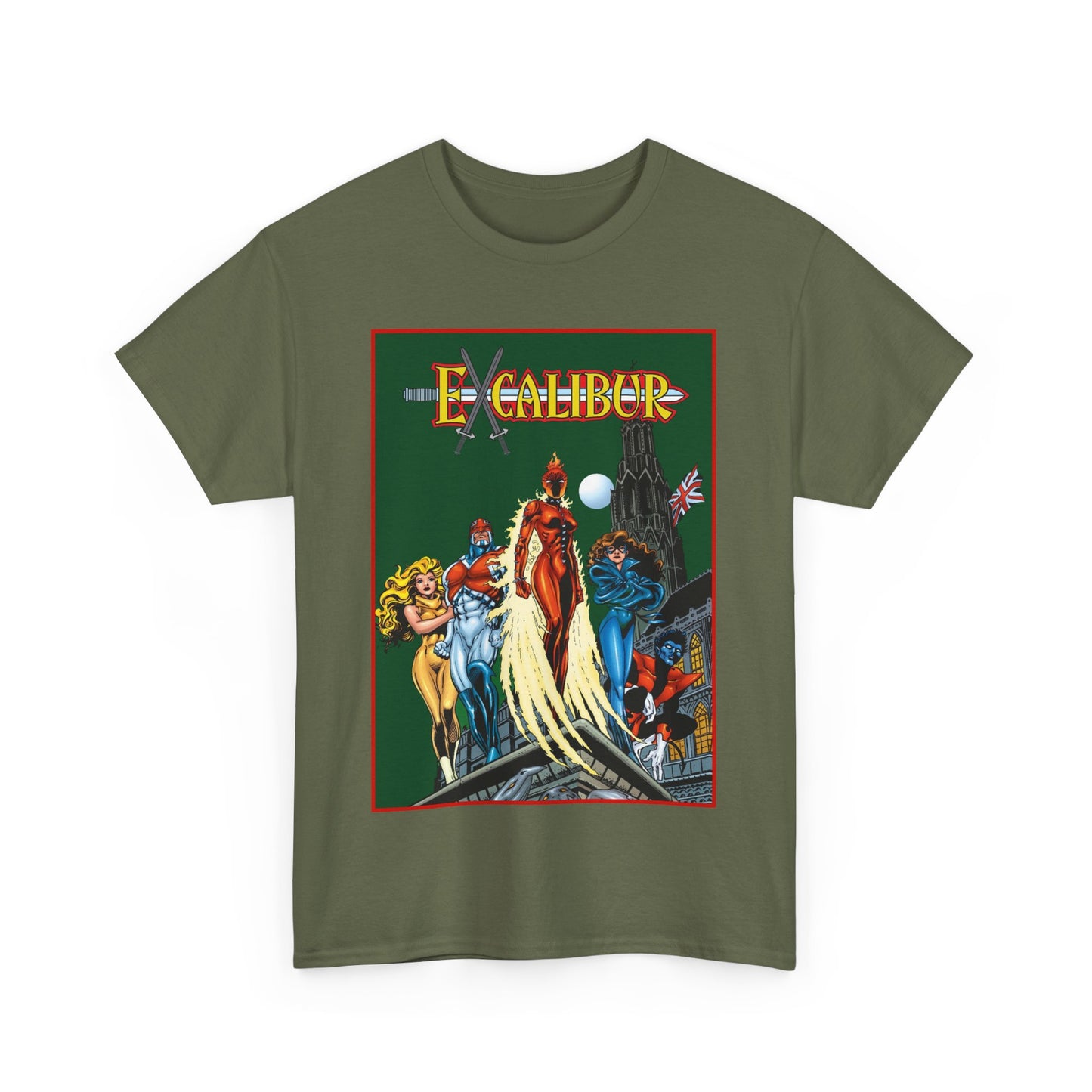 Excalibur T-Shirt - Amazing Alan Davis Art - Nightcrawler, Shadowcat, Captain Britain, Rachel Summers - Marvel Comics - X-Men Spin-Off - Mutants in the UK