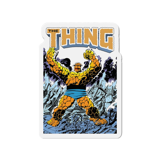 The Thing Die-Cut Magnet - John Byrne Art - Fantastic Four Member - Post Secret Wars Series - Ben Grimm - Marvel Comics - 3", 4", 5", 6"