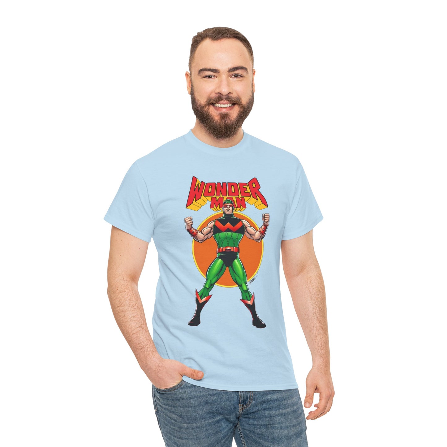 Wonder Man T-Shirt - Classic George Perez Art - Simon Williams, Avengers Member - Popular Marvel Comics Character