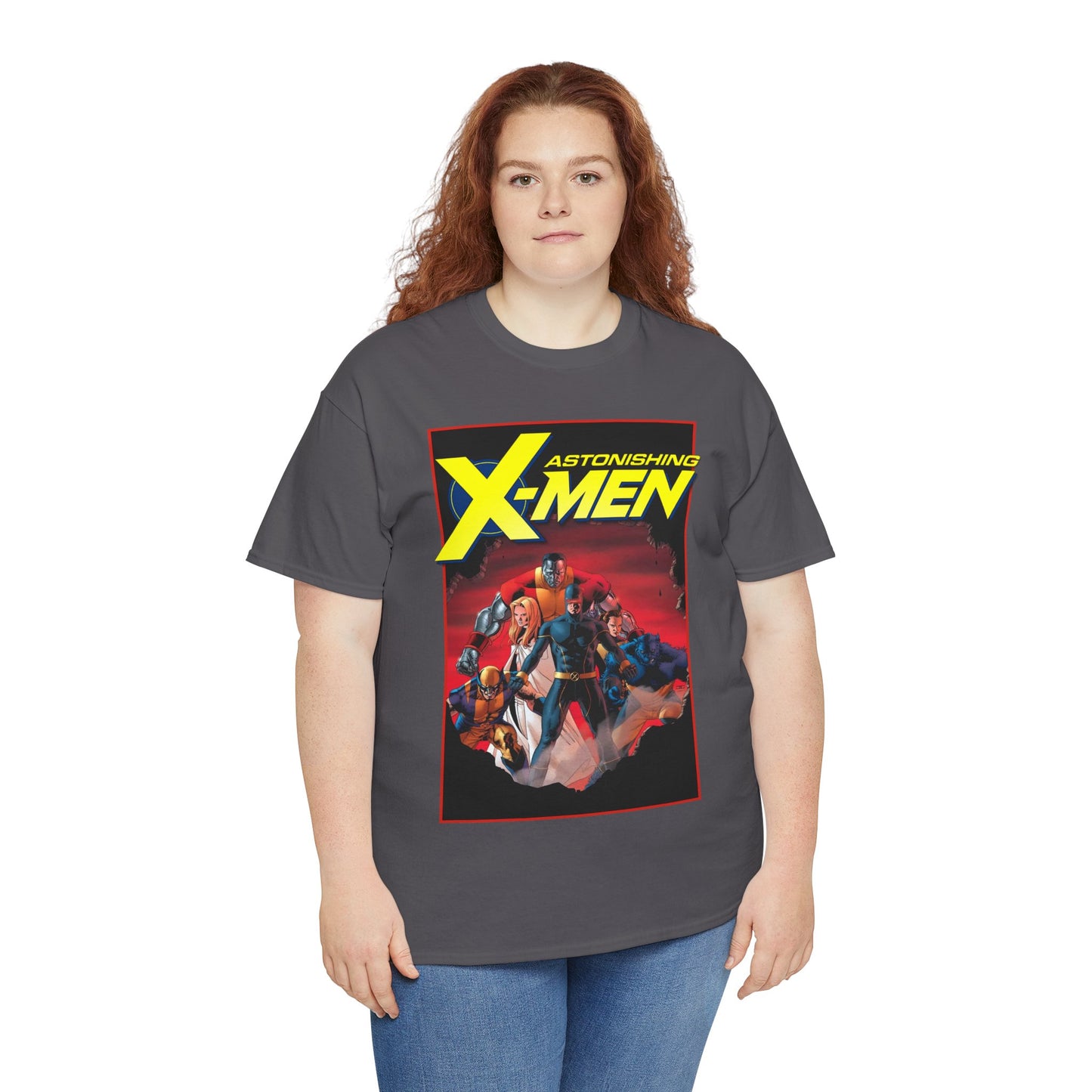 Astonishing X-Men T-Shirt - John Cassady Art - Cyclops, Beast, Wolverine, Colossus, Emma Frost - Marvel Comics