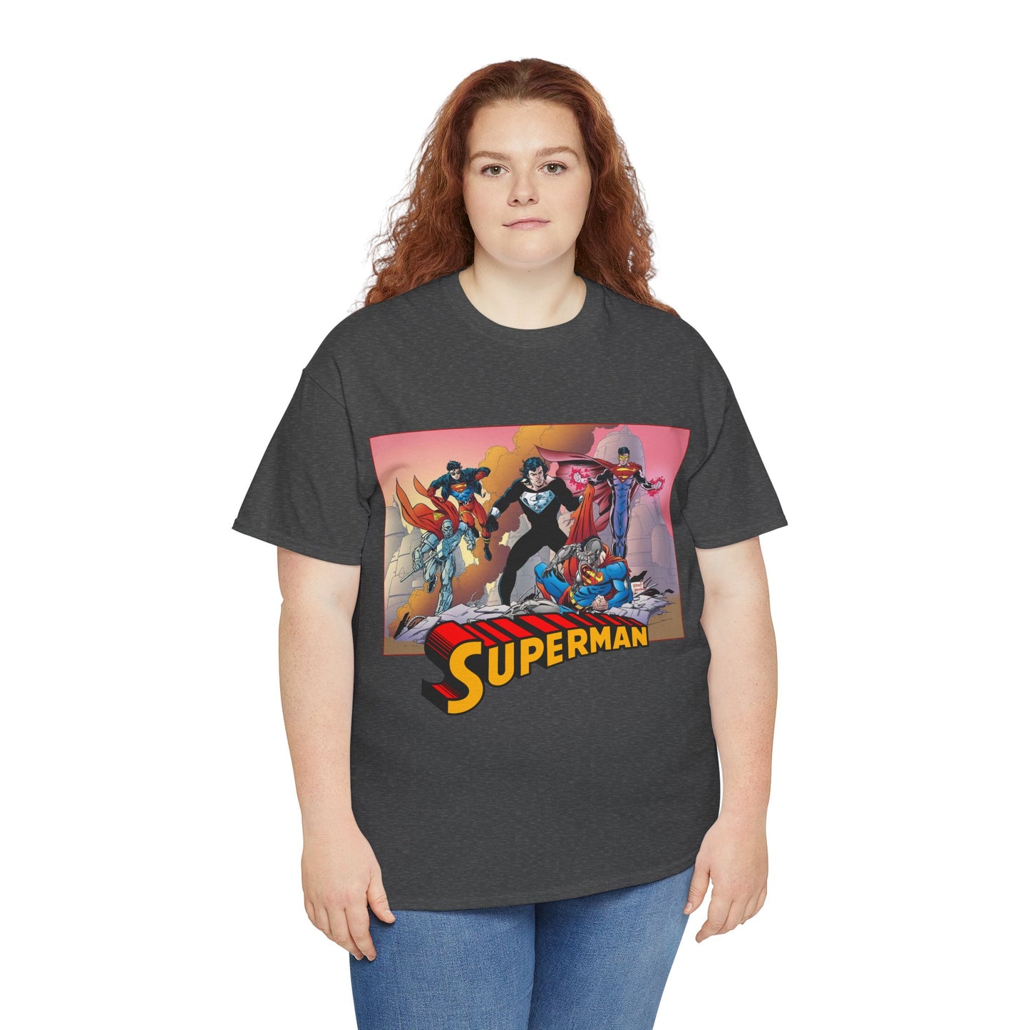 Superman T-Shirt - Tom Grummett Art - Death & Return - Steel, Cyborg, Eradicator - DC Comics