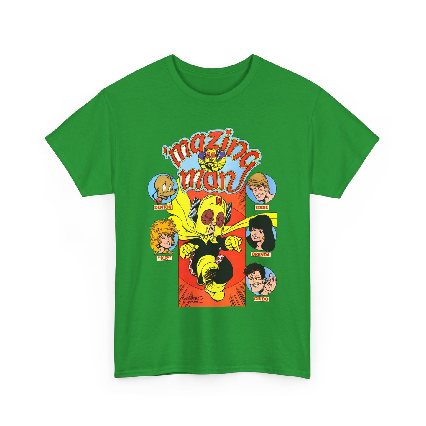 'Mazing Man T-Shirt - DeStefano & Kesel Art - Funny 1980s Comic Series - DC Comics