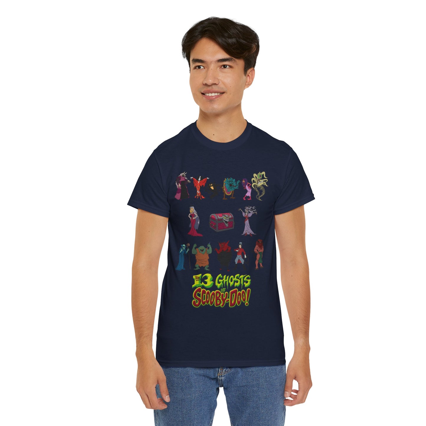 13 Ghosts of Scooby-Doo T-Shirt - Hanna-Barbera Saturday Morning Cartoon - Chest of Demons - Maldor, Queen Morbidia, Reflector Specter