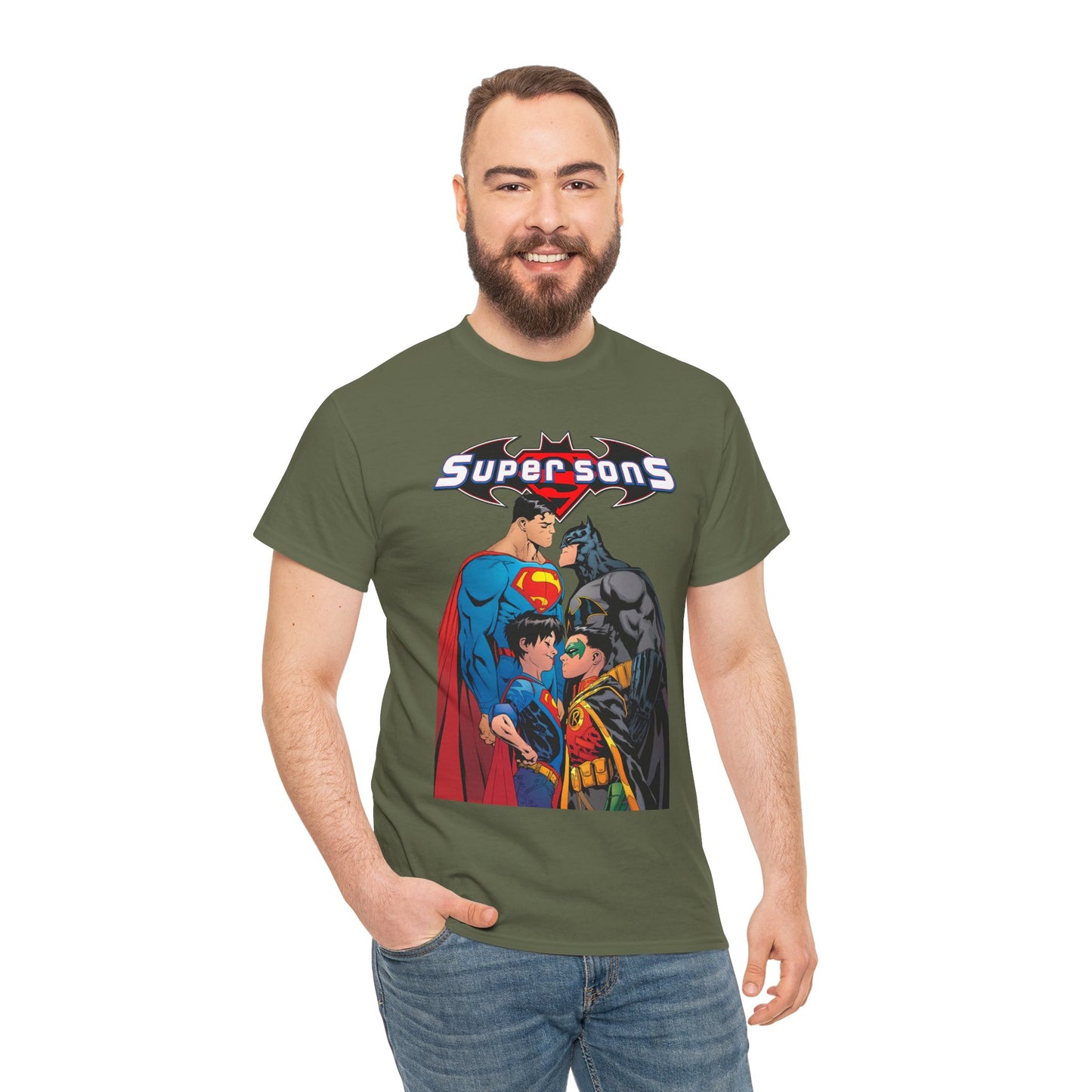 Super Sons T-Shirt - Jorge Jimenez Art - Superman, Batman, Jon Kent, Damian Wayne - DC Comics - Sons of Superman & Batman