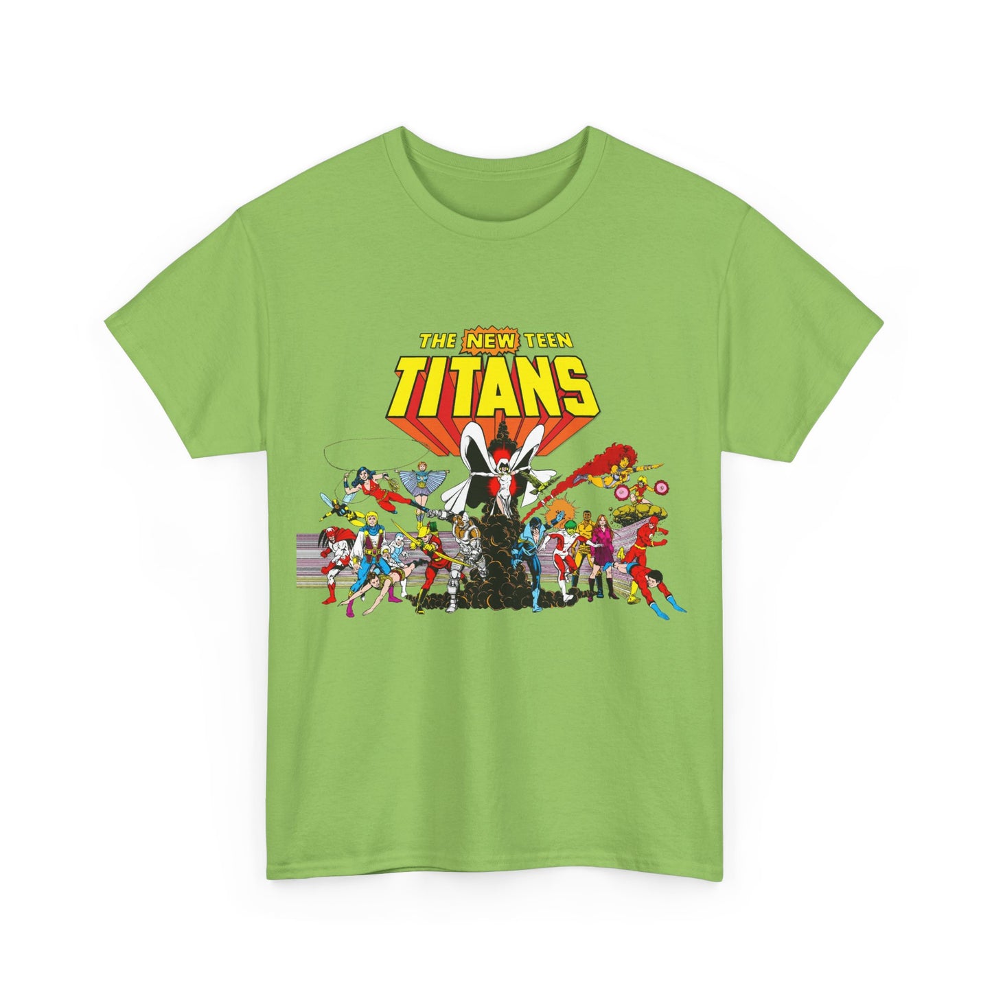 New Teen Titans T-Shirt - George Perez Art - Nightwing, Starfire, Cyborg, Speedy, Bumblebee, Hawk, Dove, Speedy, Wonder Girl, Terra, Lilith - DC Comics