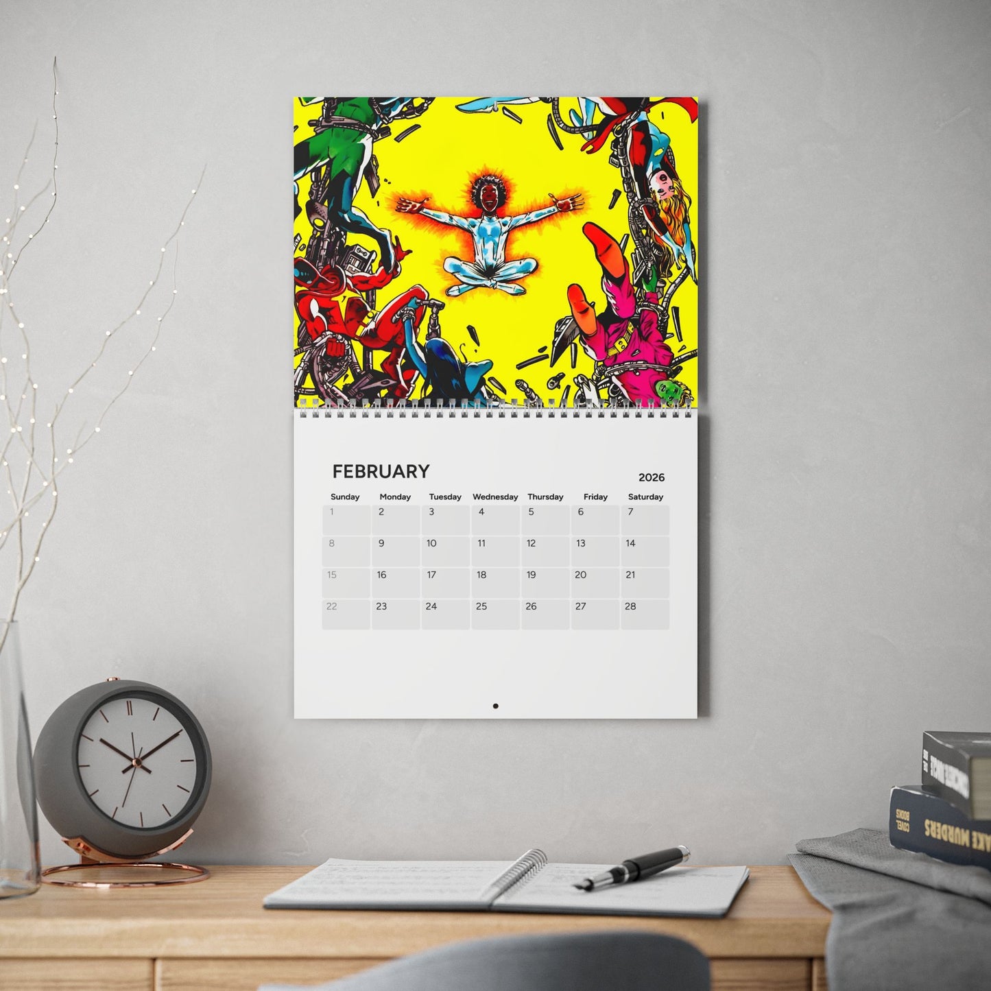 Legion of Super-Heroes Calendar (2026) - Superboy, Cosmic Boy, Saturn Girl - DC
