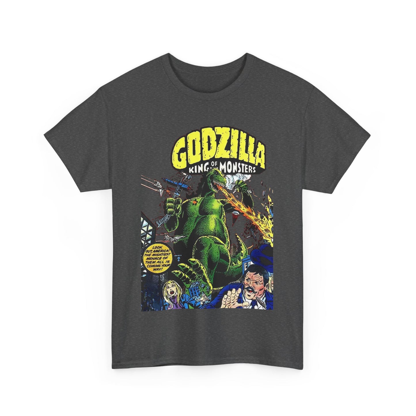 Godzilla T-Shirt - King of the Monsters - 1970s Comic Series - Marvel Comics - Bronze Age Monster Comic