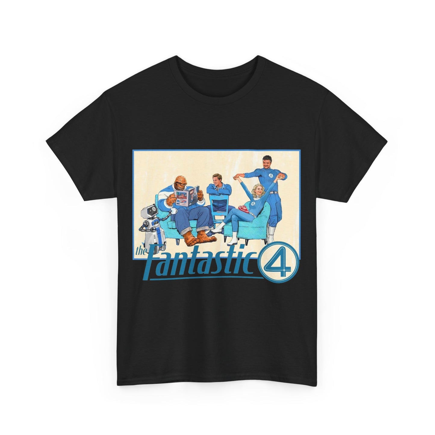 Fantastic Four T-Shirt - 2025 MCU Movie - Reed Richards, Invisible Woman, Thing, Human Torch - Marvel Comics Characters