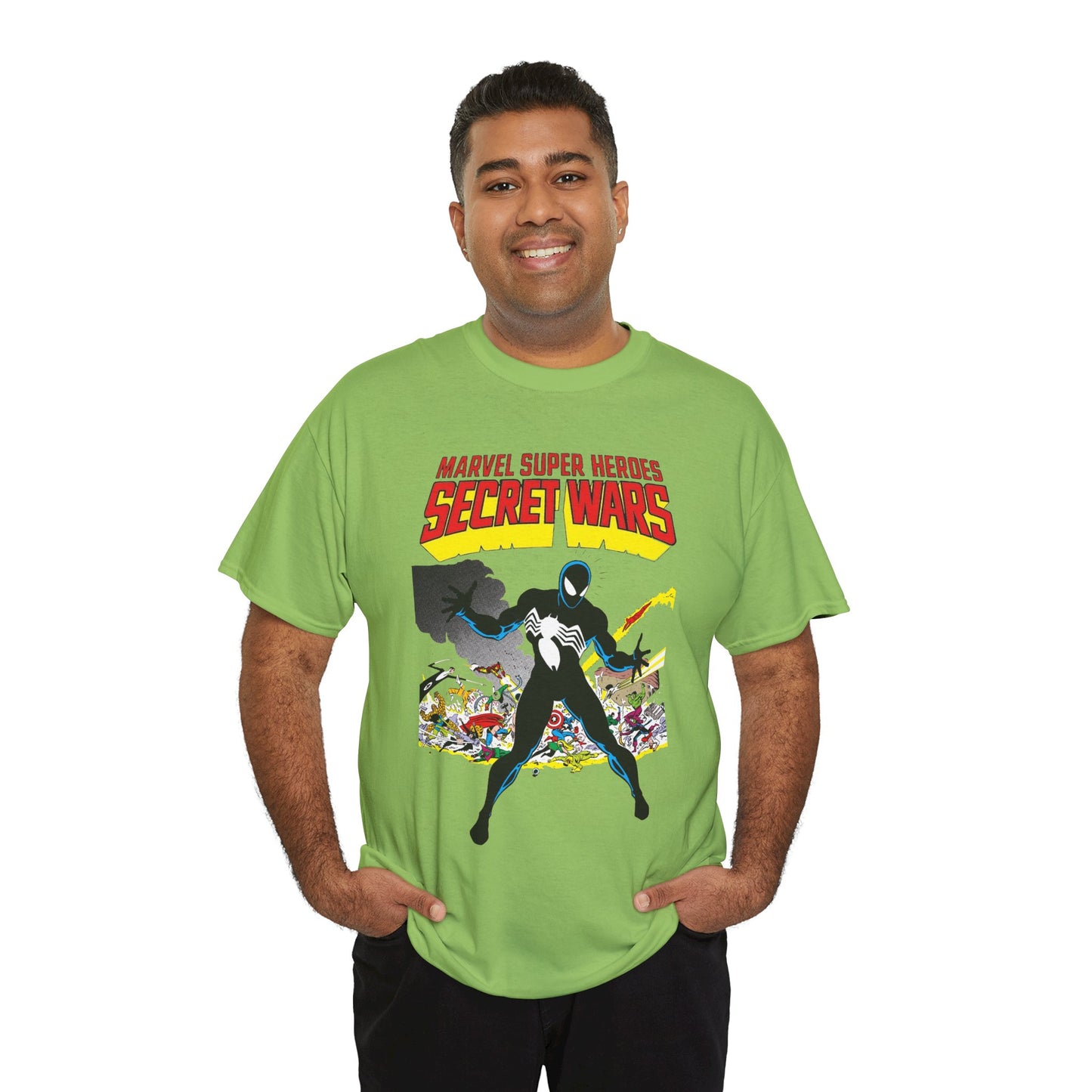 Secret Wars T-Shirt - Classic Marvel Comics Series - Alien Symbiote Spider-Man, 1st Appearance - Future Venom Story