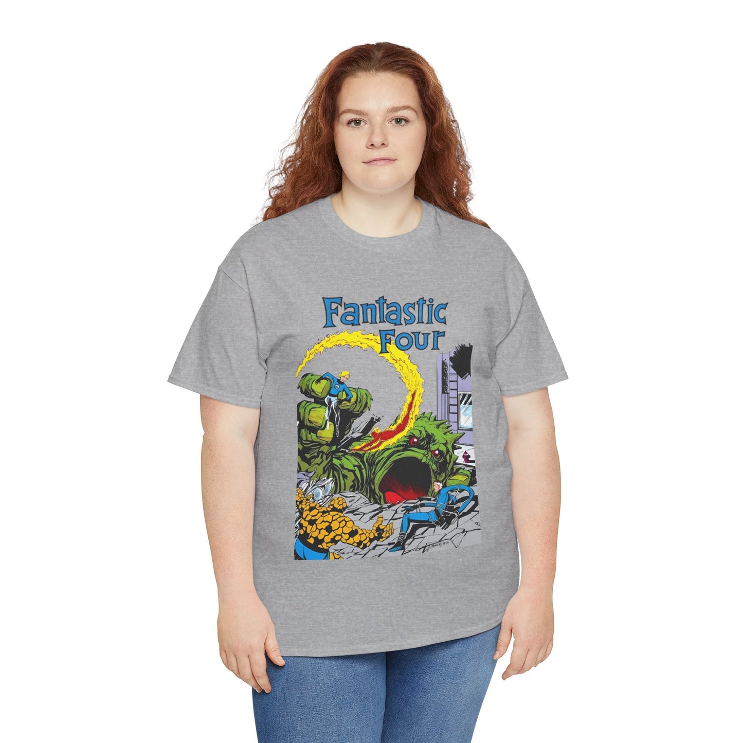 Fantastic Four T-Shirt - John Byrne Art - Cover to Issue #1 - Reed Richards, Invisible Woman, Human Torch, The Thing - Marvel Comics