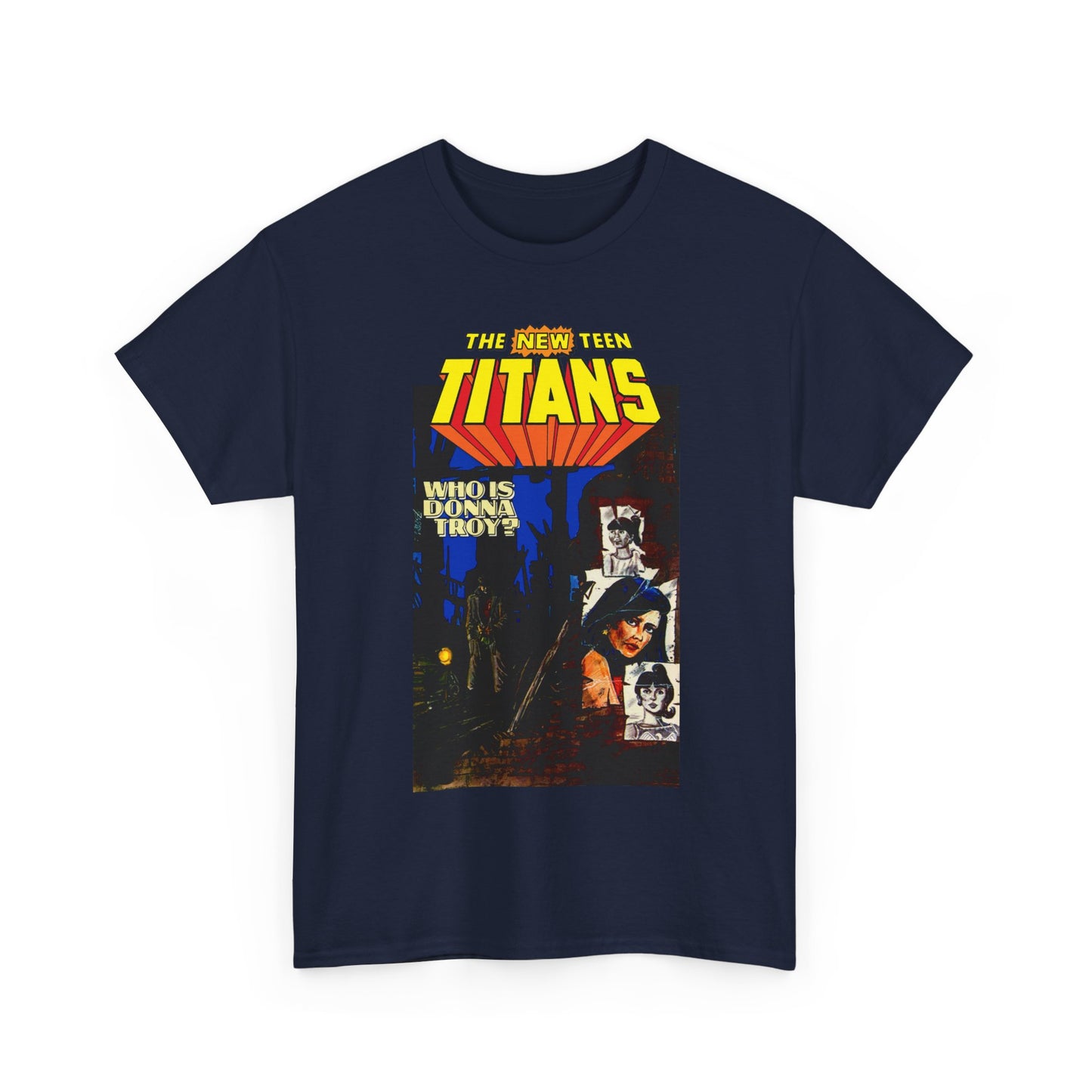 New Teen Titans T-Shirt - Classic George Perez Art - Who is Donna Troy? - Iconic Story and Cover - Robin/Dick Grayson - Popular DC Comics 1980s Series