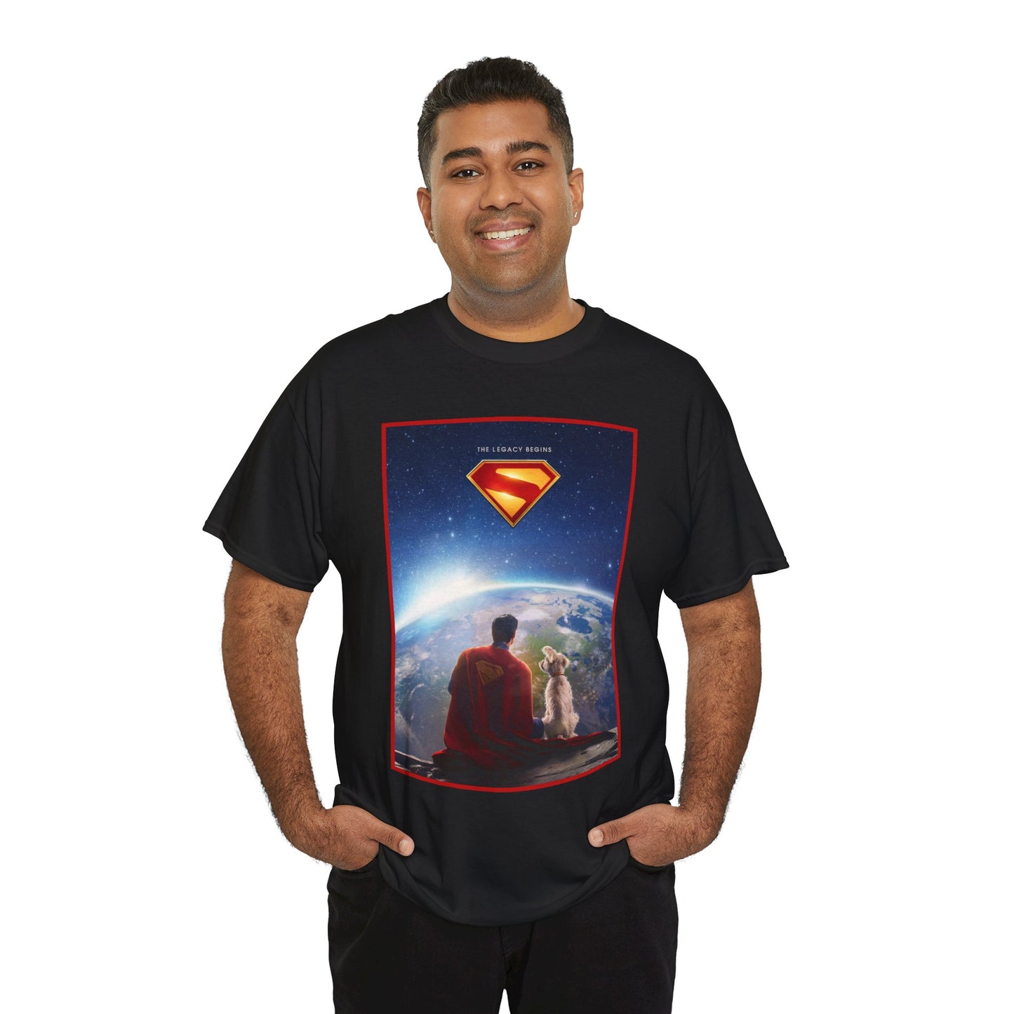 Superman Legacy T-Shirt - 2025 James Gunn Movie Scene - Clark & Krypto On the Moon - David Corenswet - DC Comics - Man of Steel