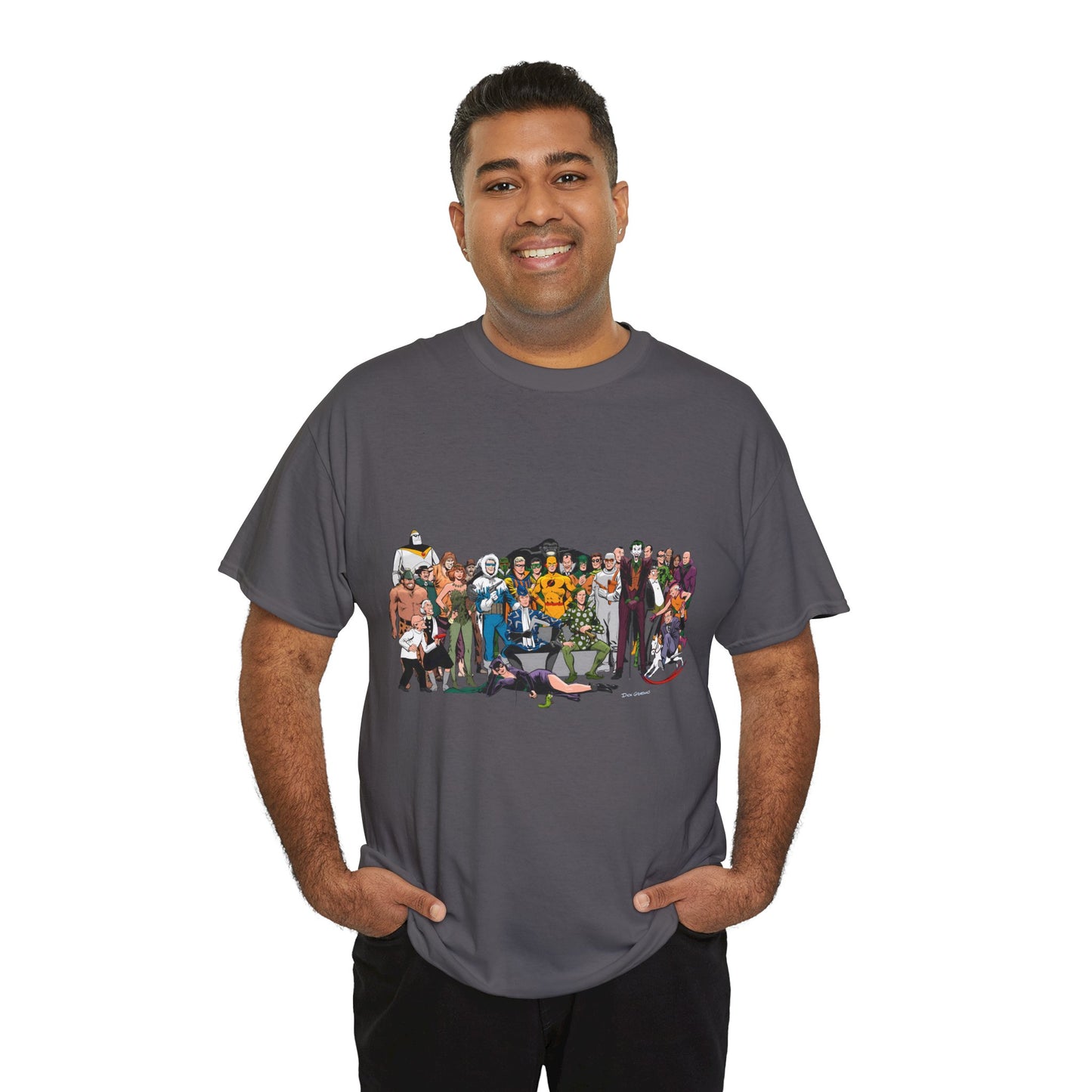 Secret Origins of Super-Villains T-Shirt - Dick Giordano Art - DC Comics - Joker, Mirror Master, Captain Cold, Lex Luthor, Scarecrow, Poison Ivy, Grodd