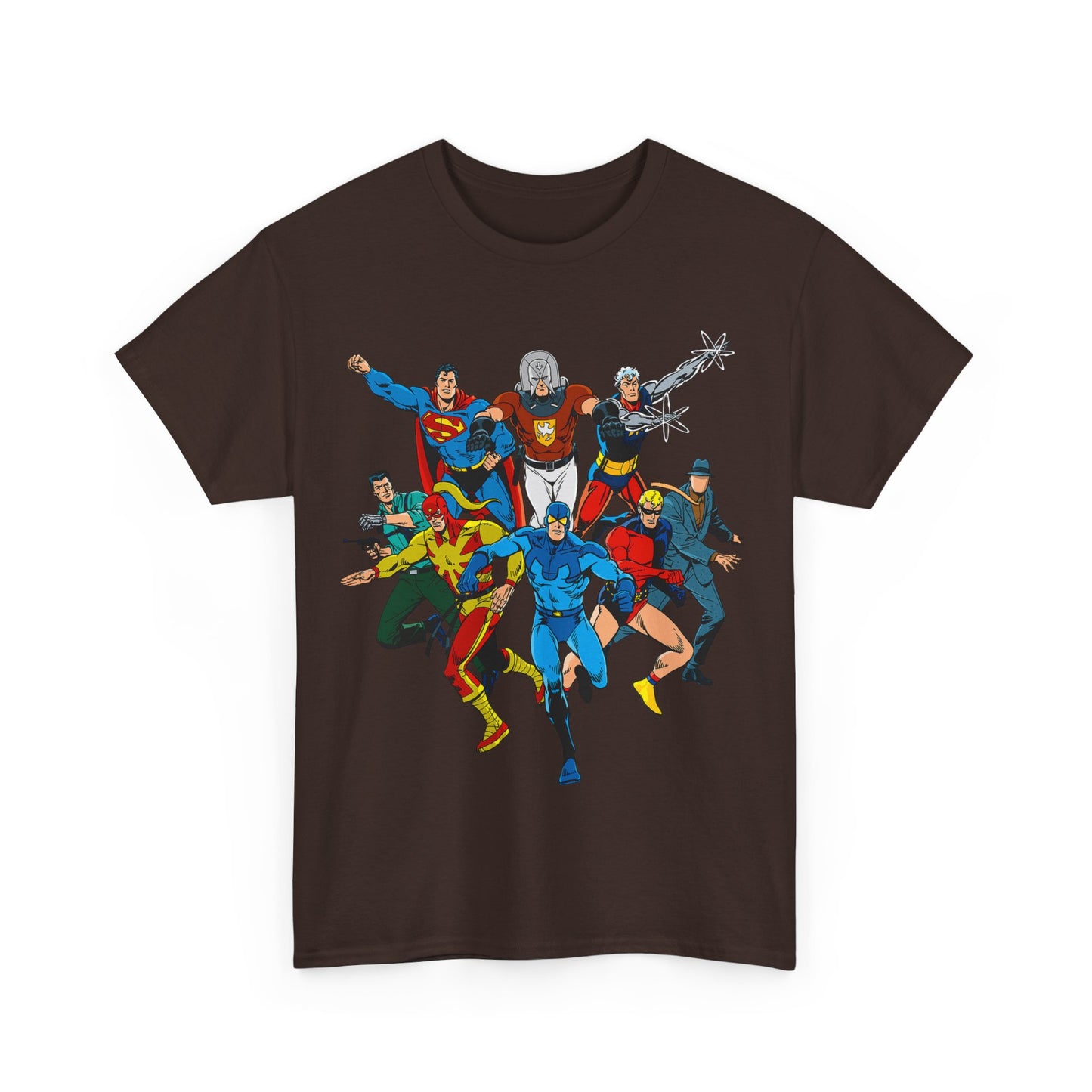 Charlton Characters T-Shirt - DC Comics - Captain Atom, Peacemaker, The Question, Blue Beetle, Judomaster