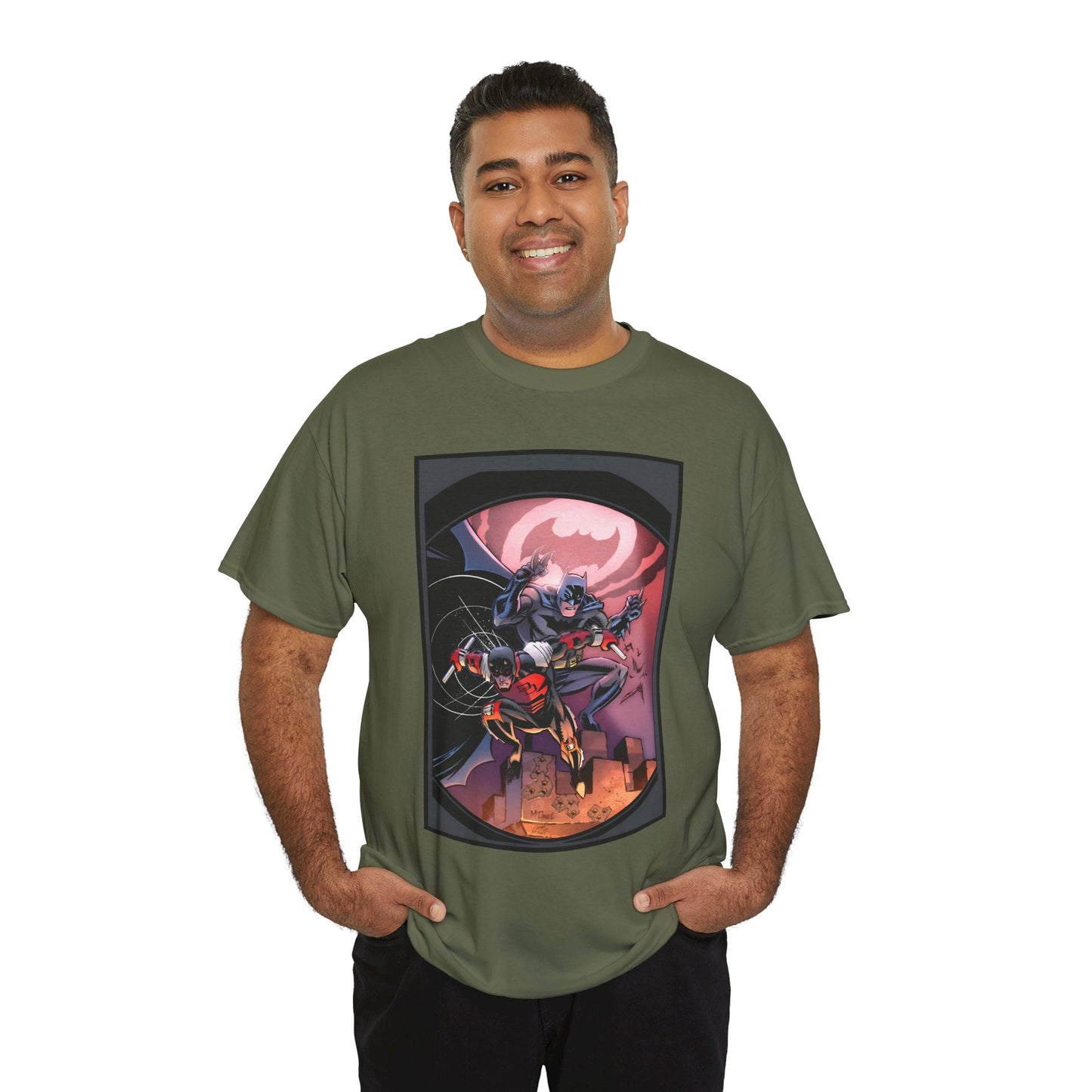 Batman & Daredevil T-Shirt - Scott McDaniel Art - DC Comics & Marvel Comics