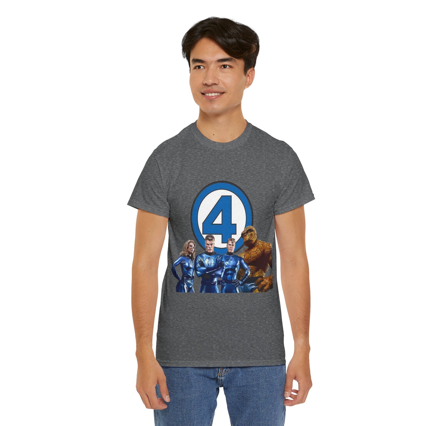 Fantastic Four T-Shirt - Alex Ross Art - 2025 MCU Movie - Iconic Marvel Comics Characters - Human Torch, Invisible Woman, The Thing, Reed Richards