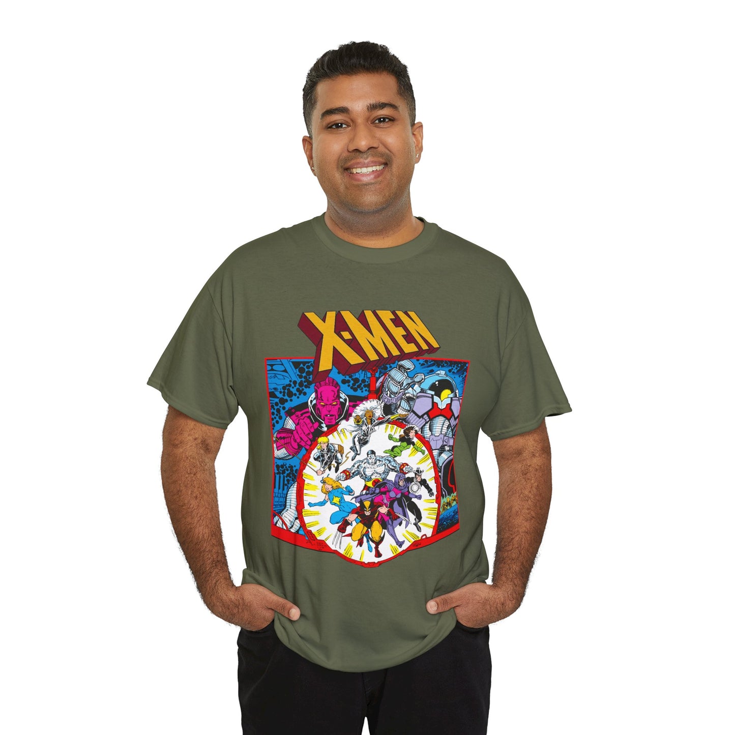 Uncanny X-Men T-Shirt - Arthur Adams Art - Wolverine, Havok, Rogue, Colossus, Psylocke, Longshot, Storm, Dazzler - High Evolutionary - Marvel Comics