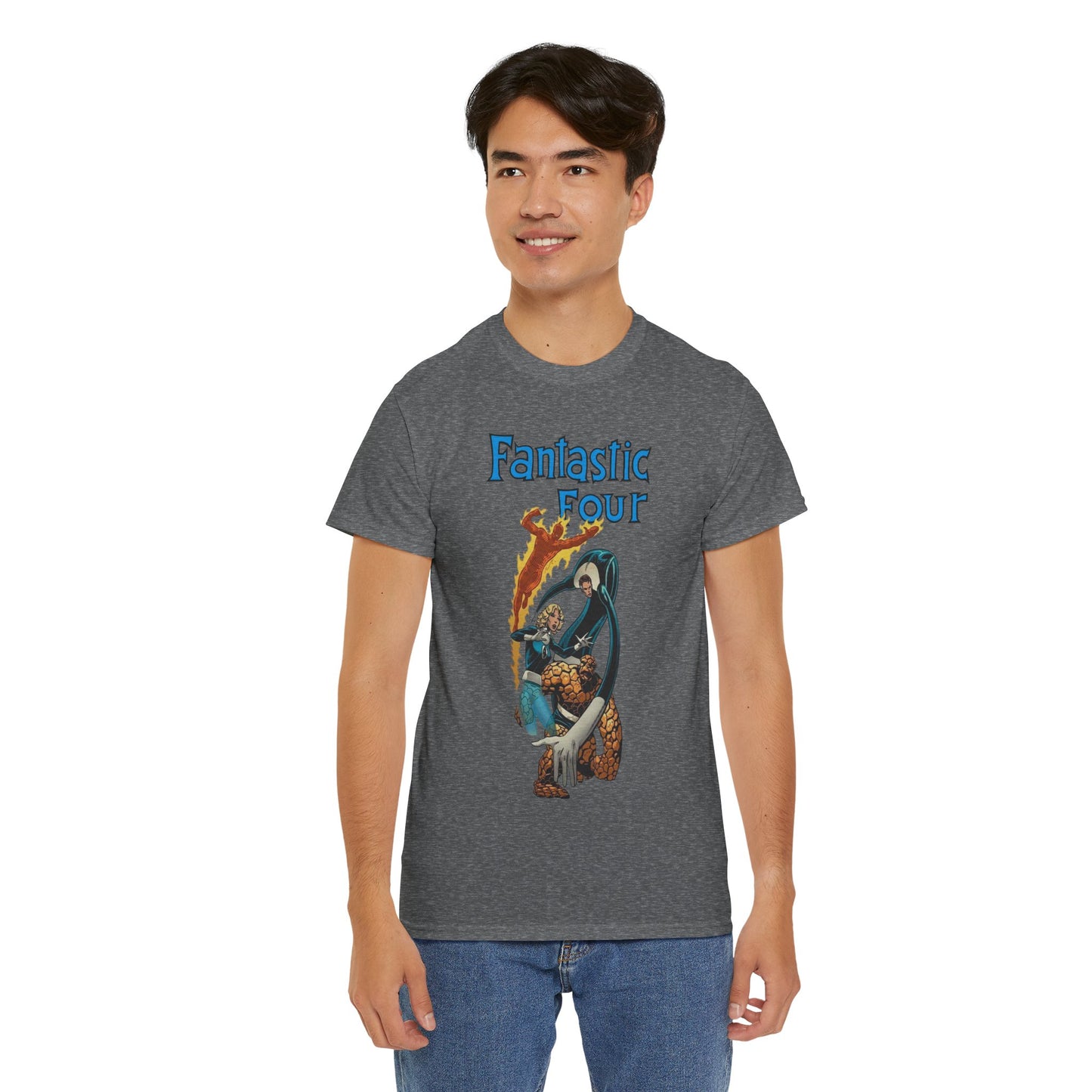 Fantastic Four T-Shirt - John Byrne Art - Invisible Woman, Reed Richards, The Thing, Human Torch - Marvel Comics