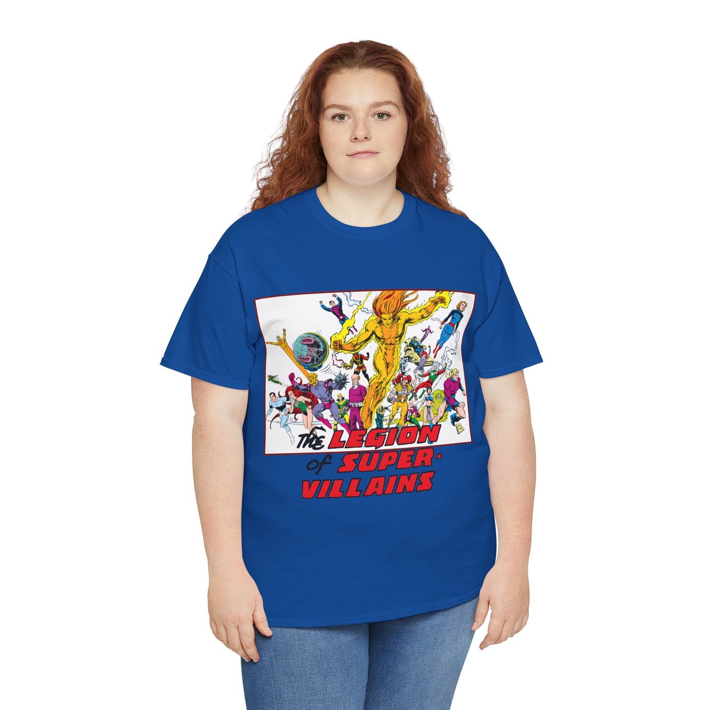 Legion of Super-Villains T-Shirt - Steve Lightle Art - LOSH, Legion of Super-Heroes Foes - Saturn Queen, Tyr, Lightning Lord, Spider Girl, Cosmic King, Nemesis Kid - DC Comics