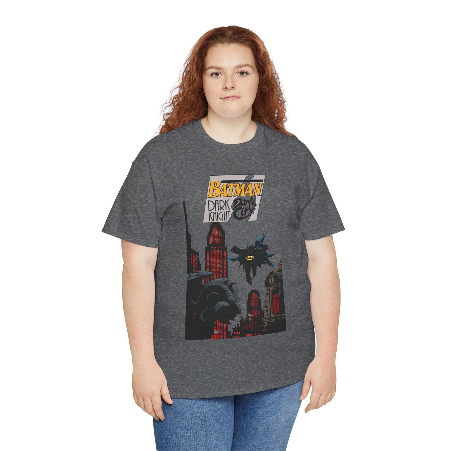 Batman: Dark Knight, Dark City T-Shirt - Mike Mignola Art - Gotham City, Bruce Wayne - 1990s Cover Art - DC Comics