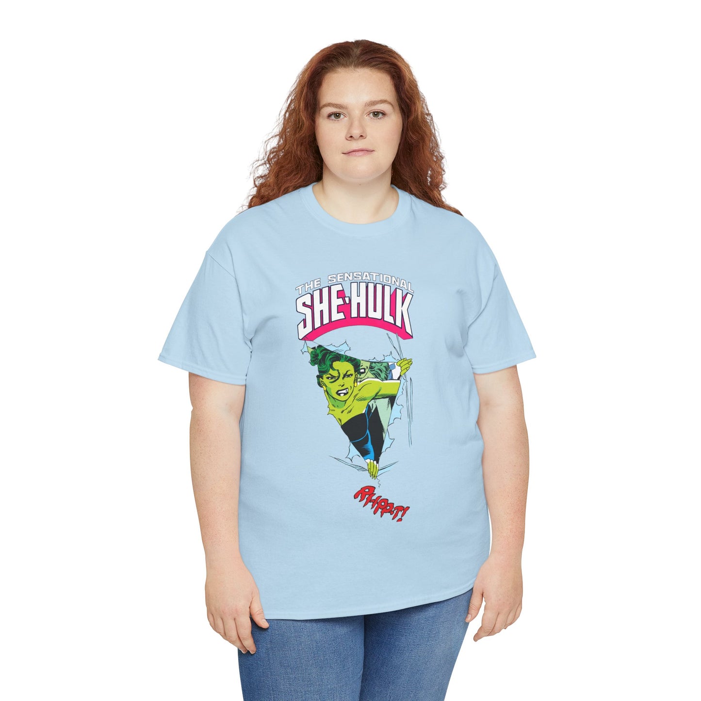 Sensational She-Hulk T-Shirt - John Byrne Art - Marvel Comics - Jennifer Walters - Ripping Through the Shirt - Fourth Wall