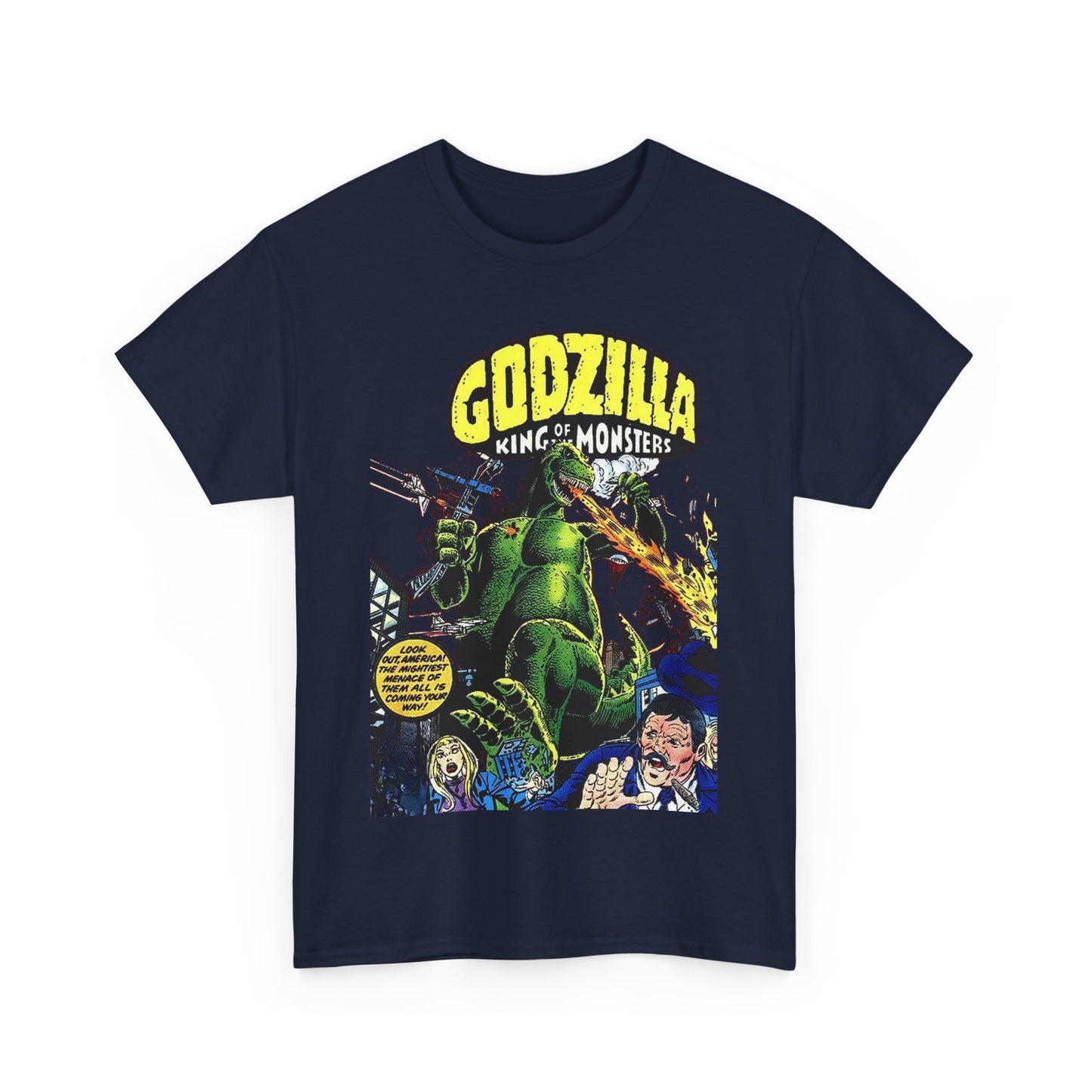Godzilla T-Shirt - King of the Monsters - 1970s Comic Series - Marvel Comics - Bronze Age Monster Comic