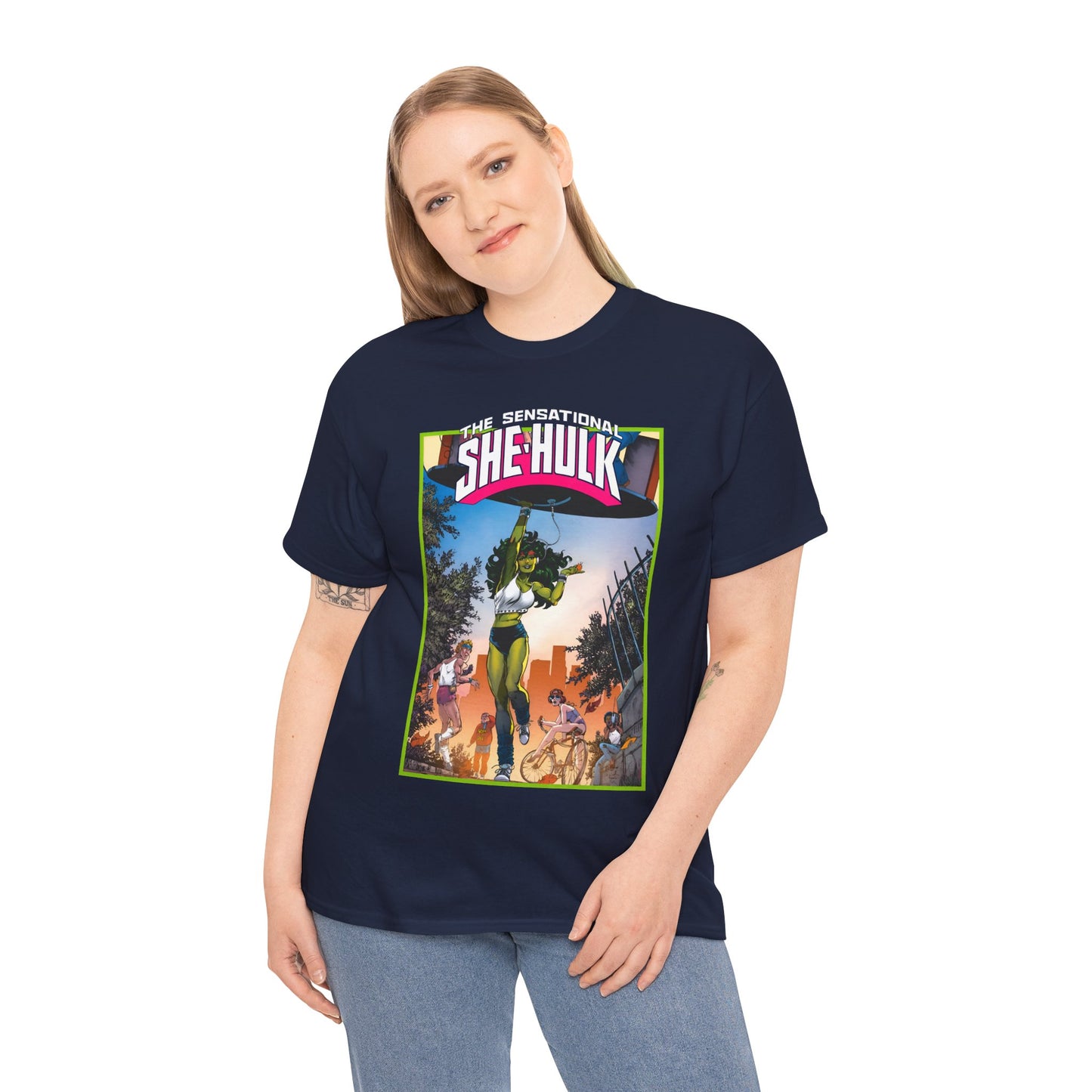 Sensational She-Hulk T-Shirt -John Byrne Poster Art - Jennifer Walters, Hulk's Cousin - Marvel Comics