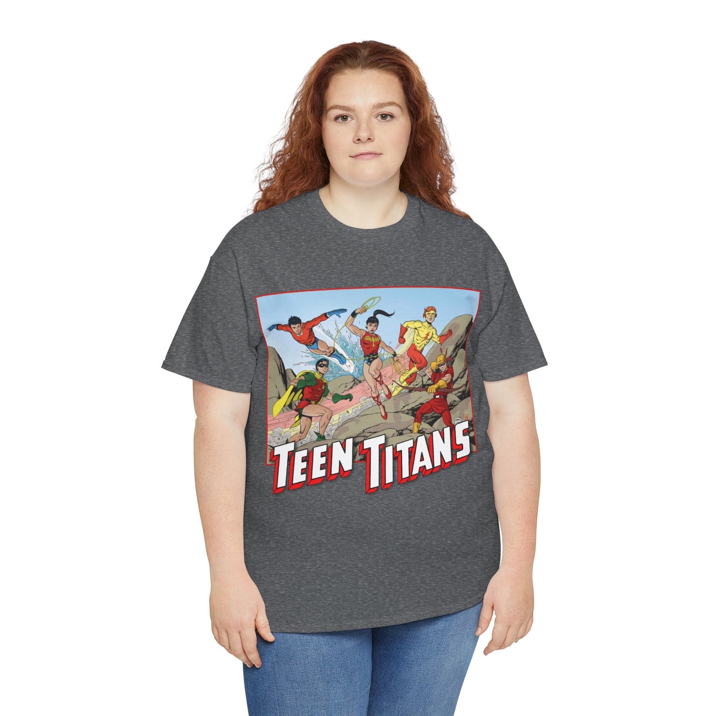 Teen Titans T-Shirt - Tom Grummett Art - Robin, Wonder Girl, Kid Flash, Speedy, Aqualad - DC Comics