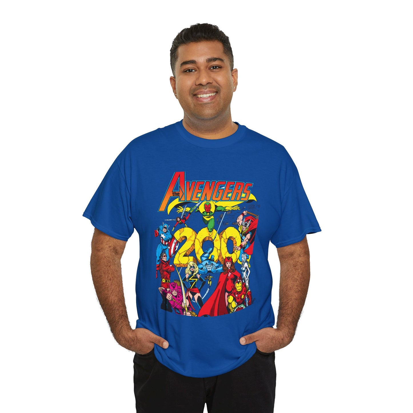 Avengers T-Shirt - George Perez Art - #200 Cover - Thor, Scarlet Witch, Iron Man, Vision, Hawkeye, Beast, Jocasta, Wasp, Captain America, Wonder Man