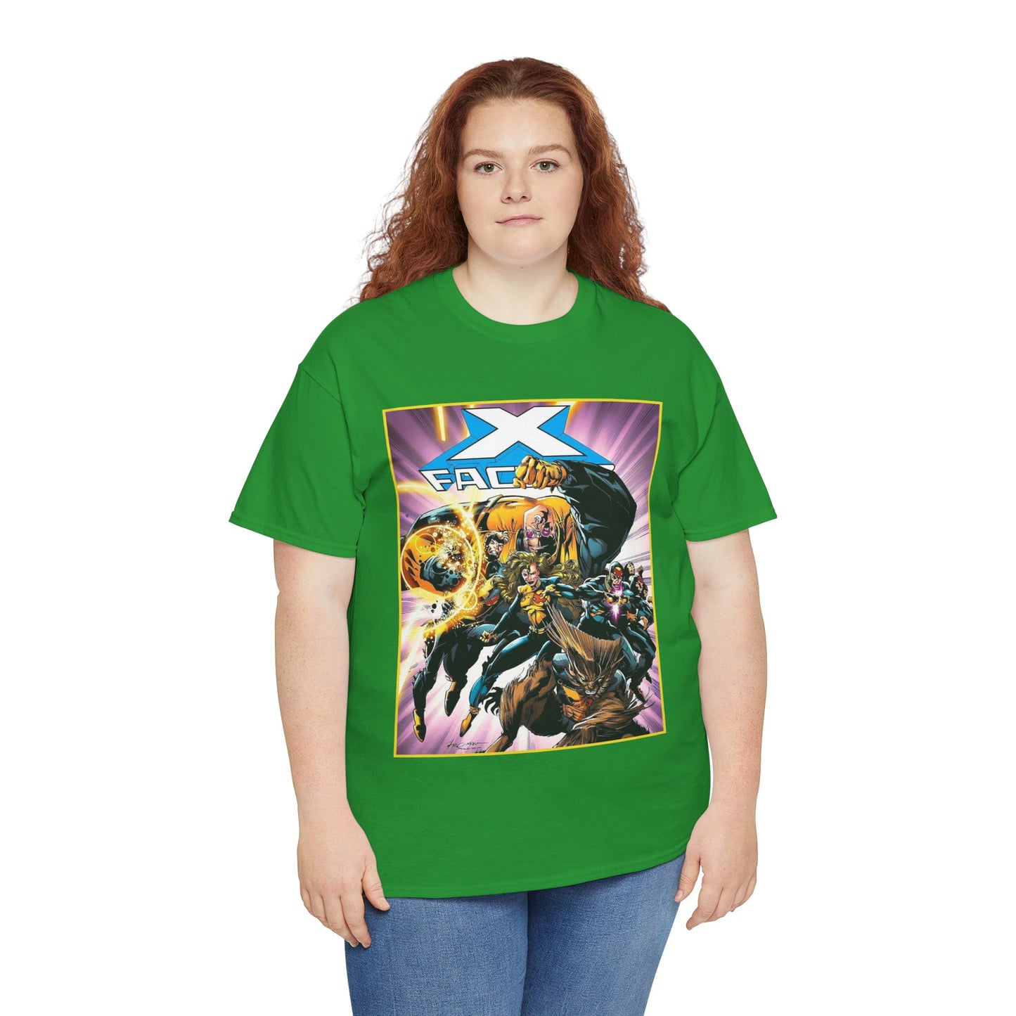 X-Factor T-Shirt - Larry Stroman Art - Polaris, Havok, Strong Guy, Jamie Madrox - X-Men Spin-Off - Mutant Heroes - Marvel Comics
