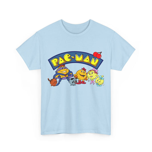 Pac-Man T-Shirt - Ms Pac-Man, Baby Pac - Hanna-Barbera Saturday Morning Cartoon - Popular 1980s TV Animation