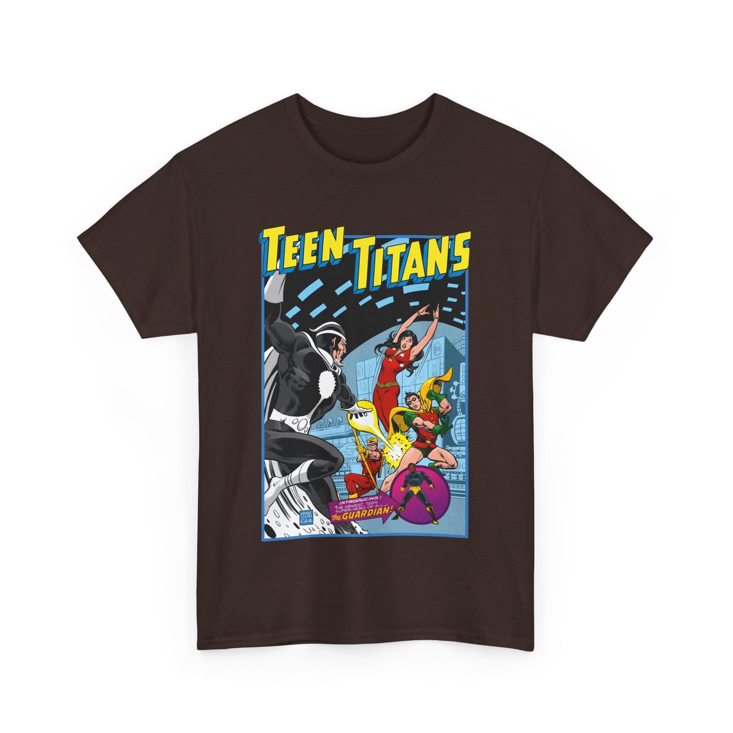 Teen Titans T-Shirt - Bronze Age DC Comics - Dr Light, Wonder Girl, Robin, Mal, Guardian, Speedy - Ernie Chan Cover Art from Issue #44