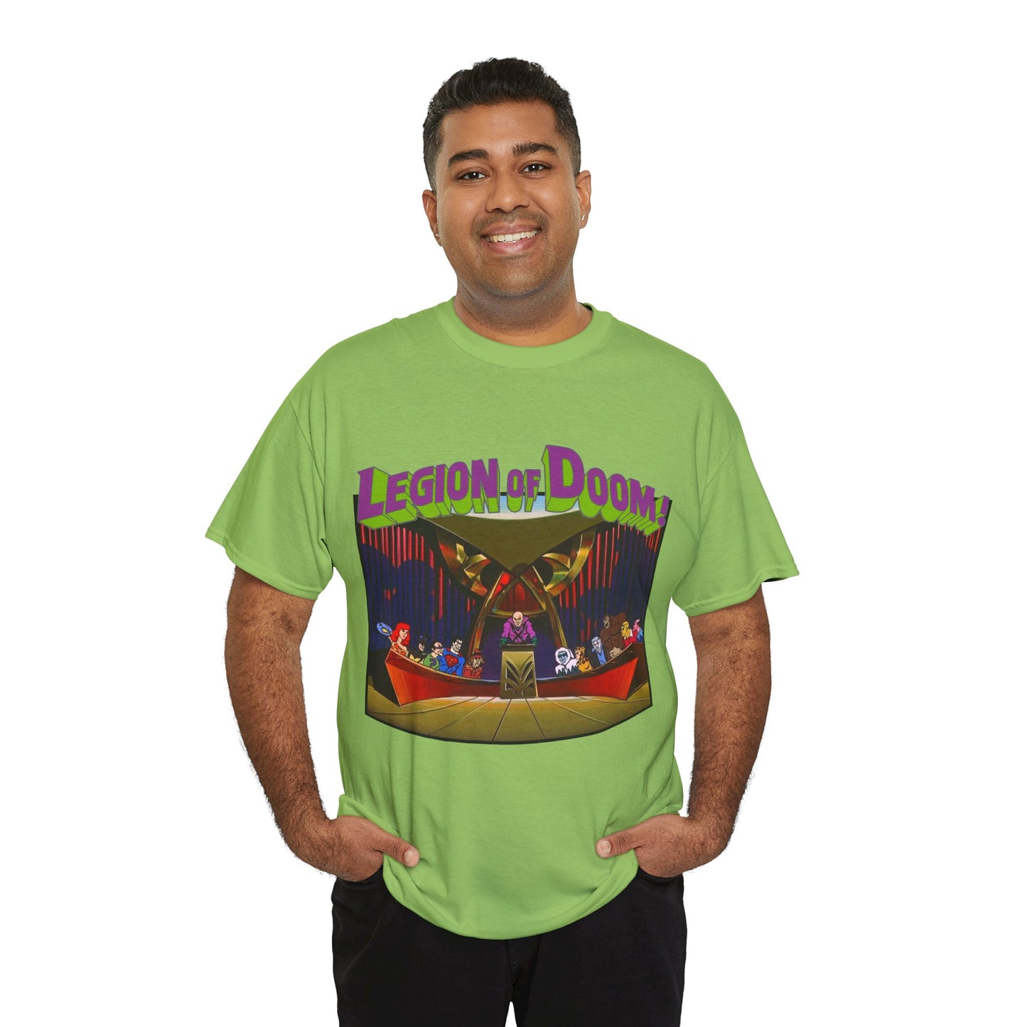Legion of Doom T-Shirt - Super Friends Cartoon - Lex Luthor, Grodd, Brainiac, Giganta, Riddler, Bizarro, Scarecrow, Hanna-Barbera Animation