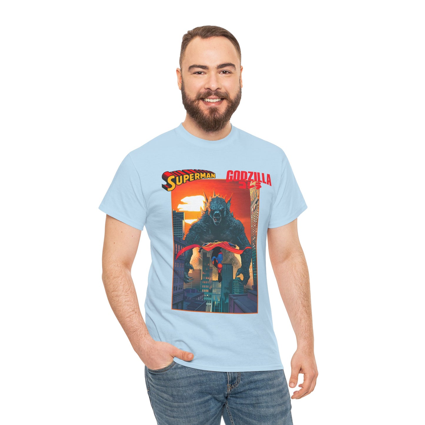 Superman Vs Godzilla T-Shirt - DC Comics - Man of Steel Vs the King of the Monsters